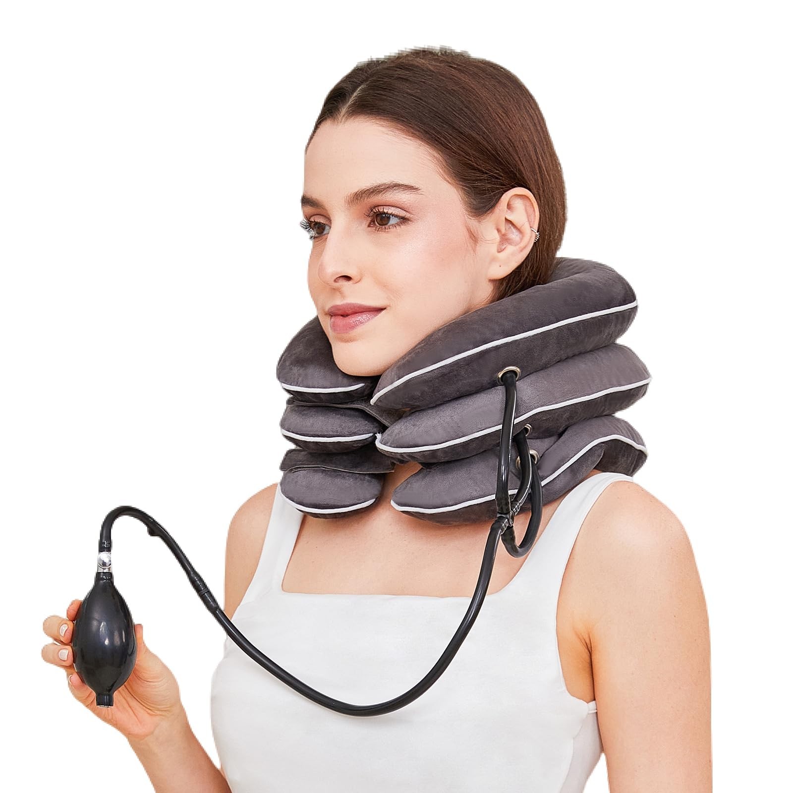 CLEANET Neck Stretcher for Pain Relief, Adjustable Inflatable Cervical Tracti…