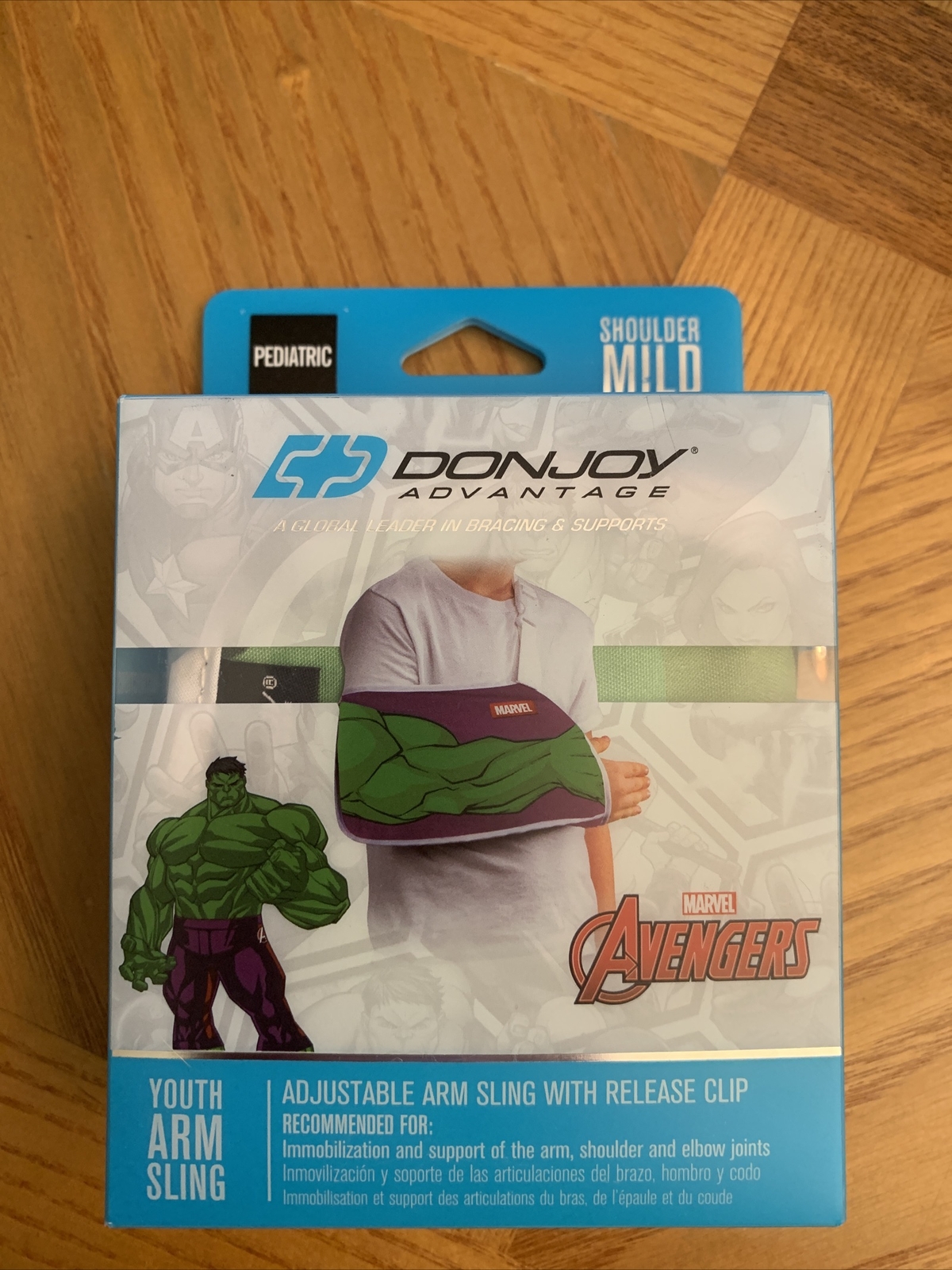 Donjoy Marvel Avengers Youth arm sling Incredible Hulk Pediatric Size