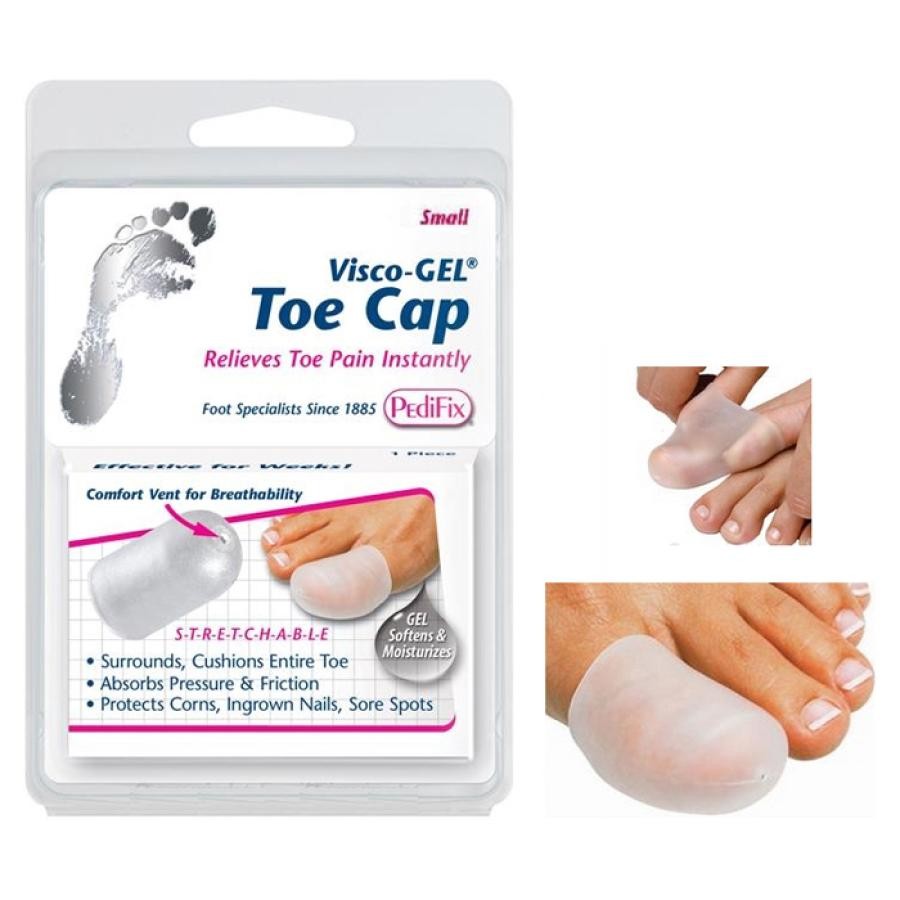 Pedifix Visco All Gel Toe Cap, S, Comfort/Breathable vent, soften/moisturize, 1