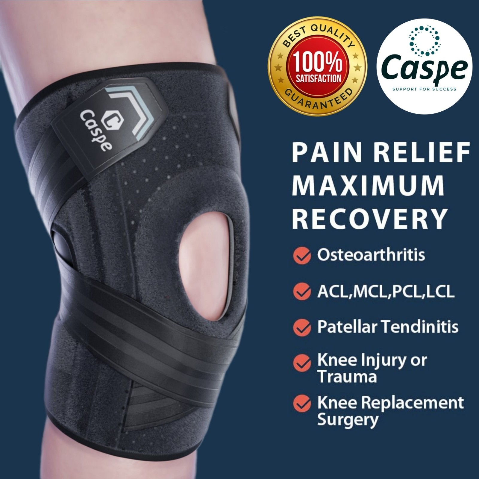 Knee Brace Adjustable Compression Support for Sport Joint Pain Arthritis Relief