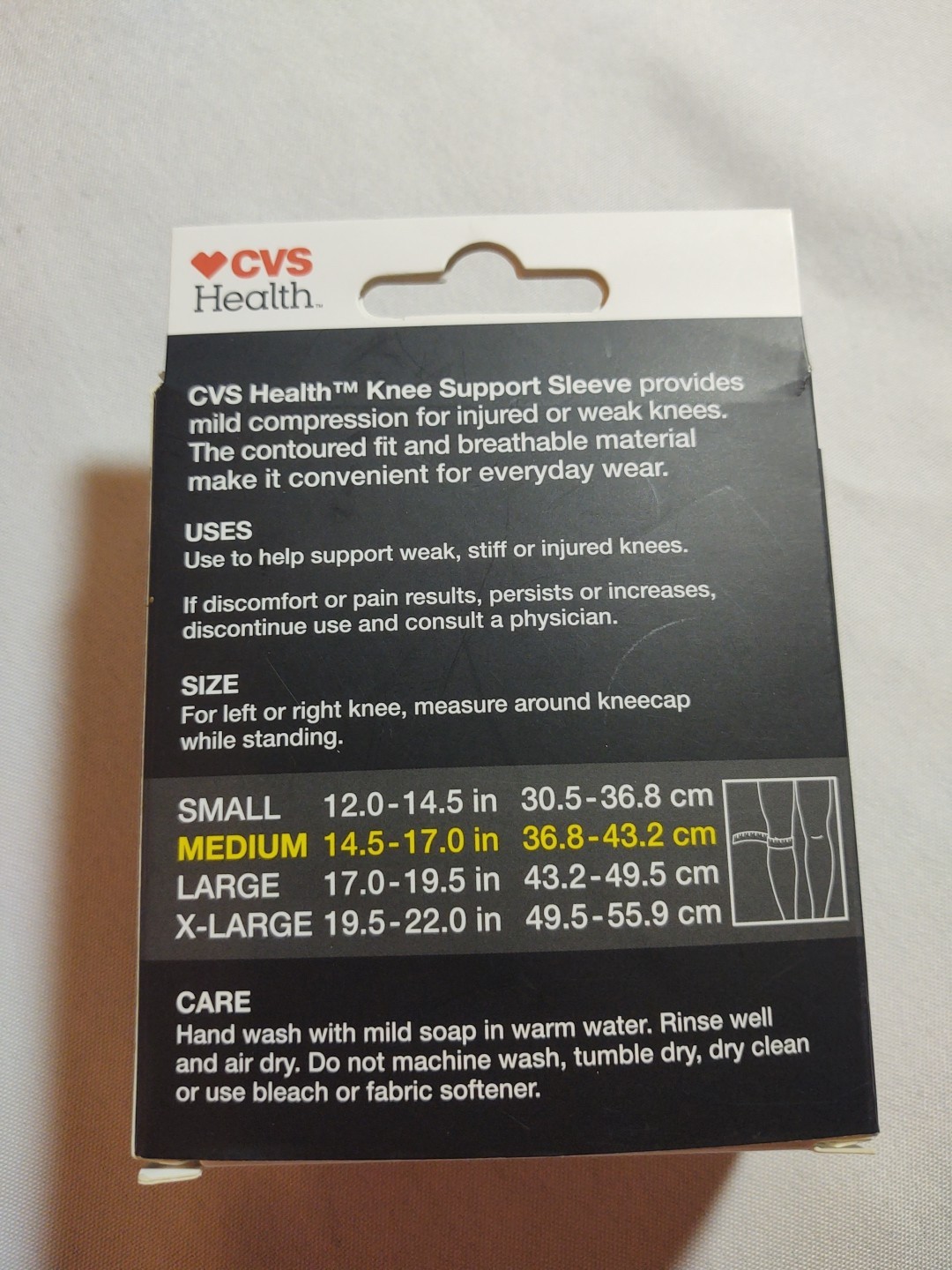 CVS Health Knee Support Sleeve Mild Compression Multicolor Size Medium