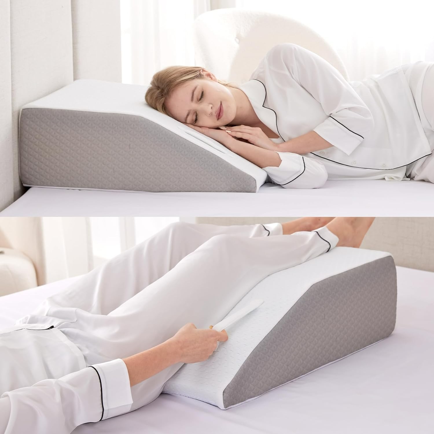 8″ Leg Elevation Pillow for After Surgery Knee Hip Ankle Pain Relief