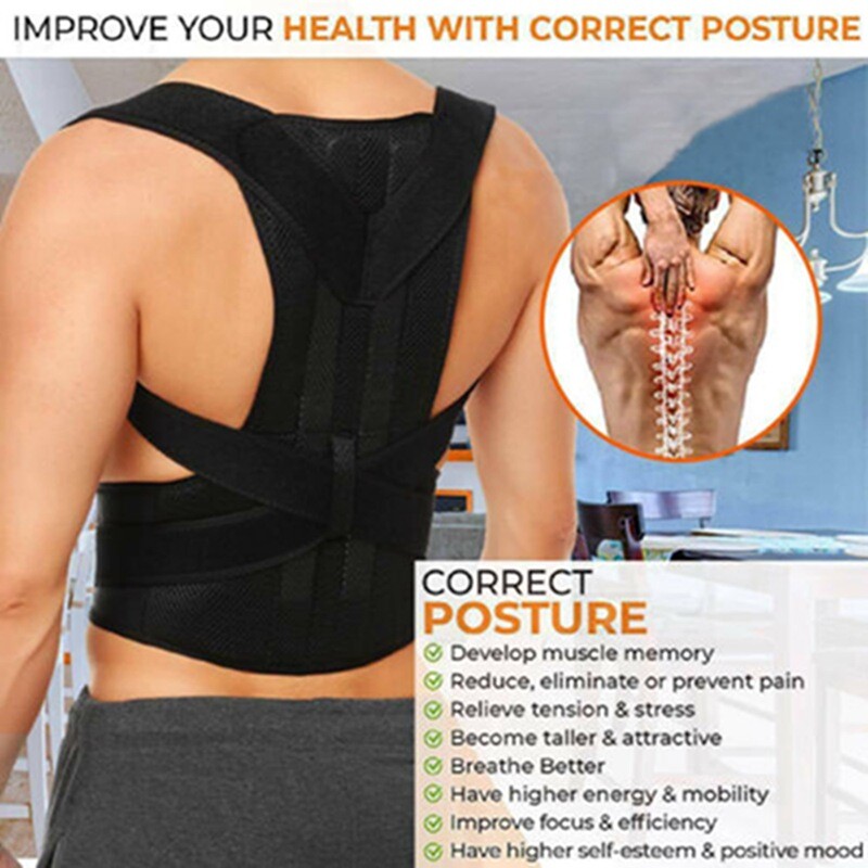 Hunchback Correction Lumbar Back Brace Waist Support Belt For Men Women Corset