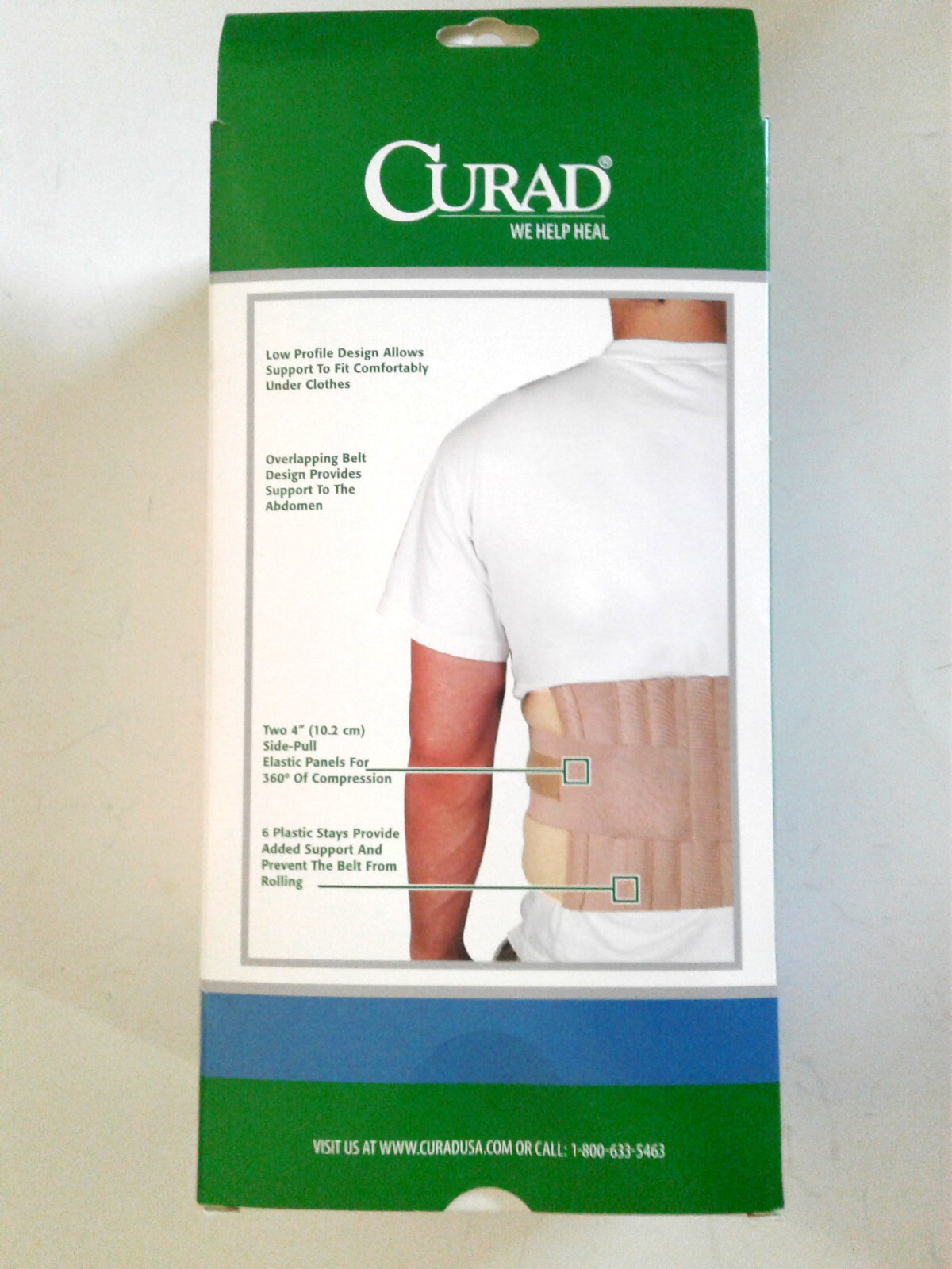 CURAD UNIVERSAL BACK SUPPORT We Help Heal Lower Back Pain, Sprains Strains