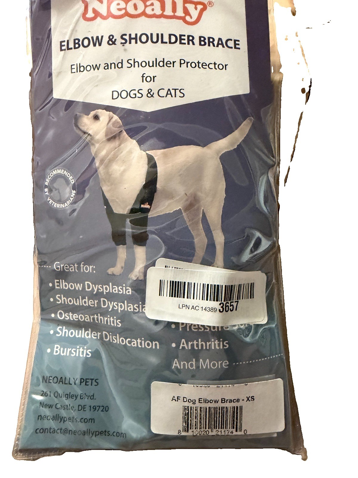 Neoally Dog Cat Elbow and Shoulder Protector Brace Right and Left -XS