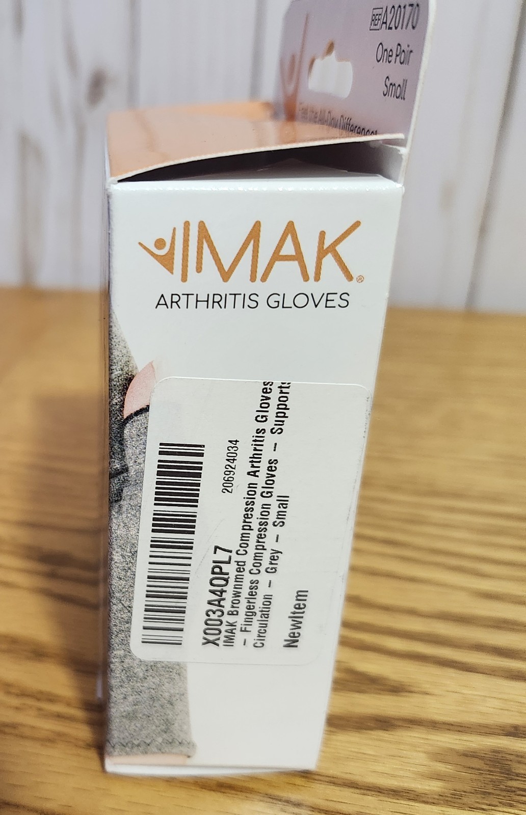 New IMAK Compression Arthritis Gloves Size Small Gray Brownmed A20170