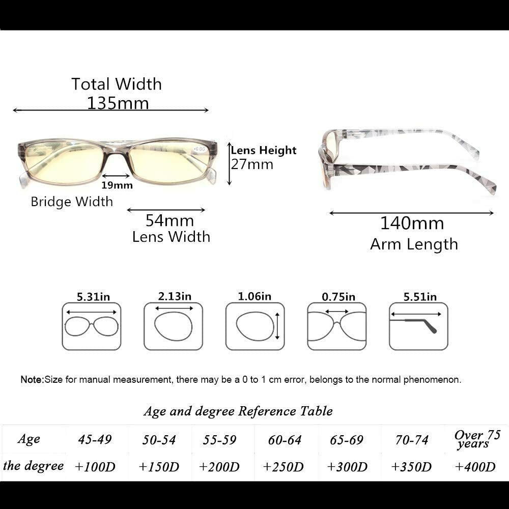 2 Pair Computer Glasses – Anti-blue glasses – Blue Light Blocking Reading Glasse