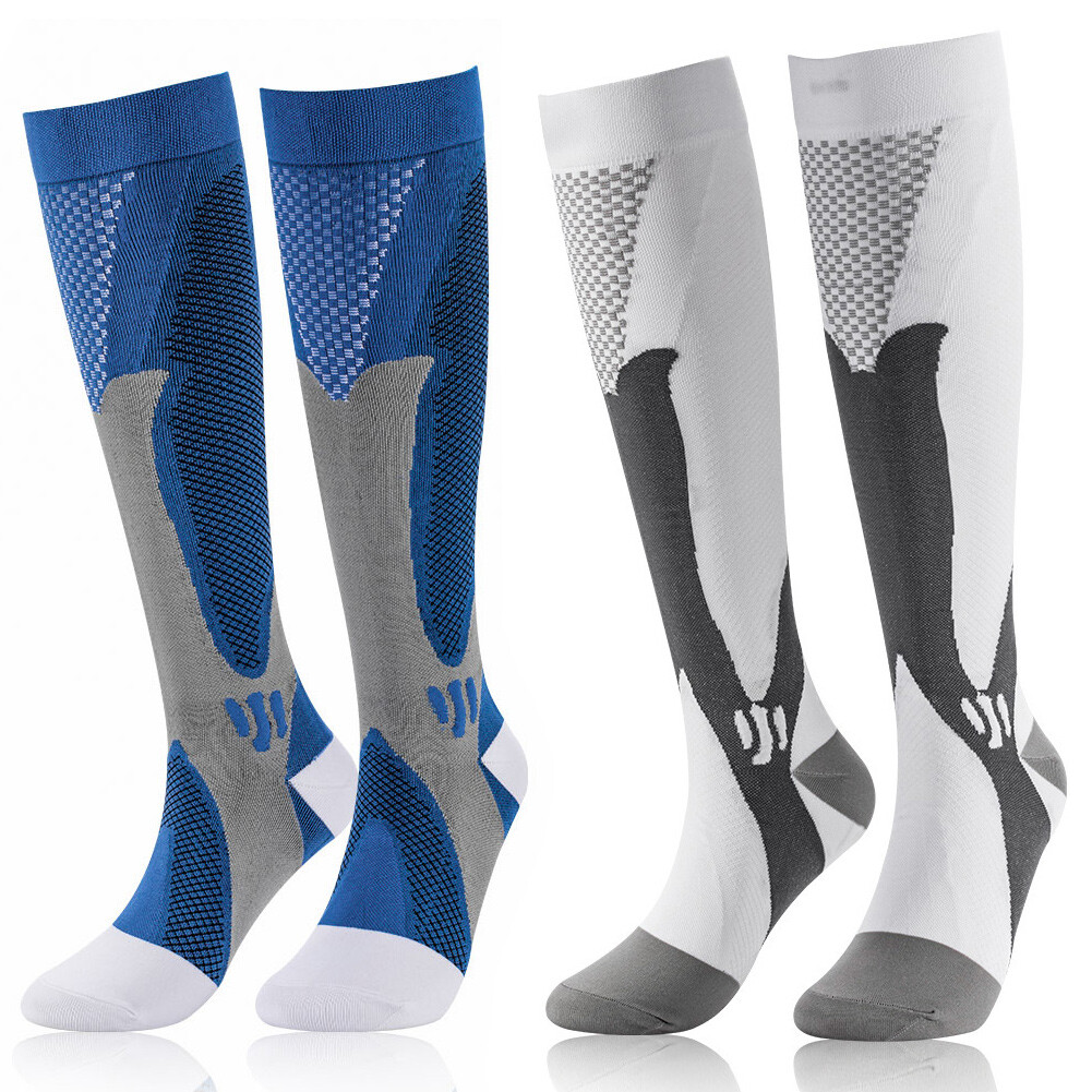 2Pair Medical Sport Compression Socks for Men&Women, 20-30mmhg Run Nurse Socks