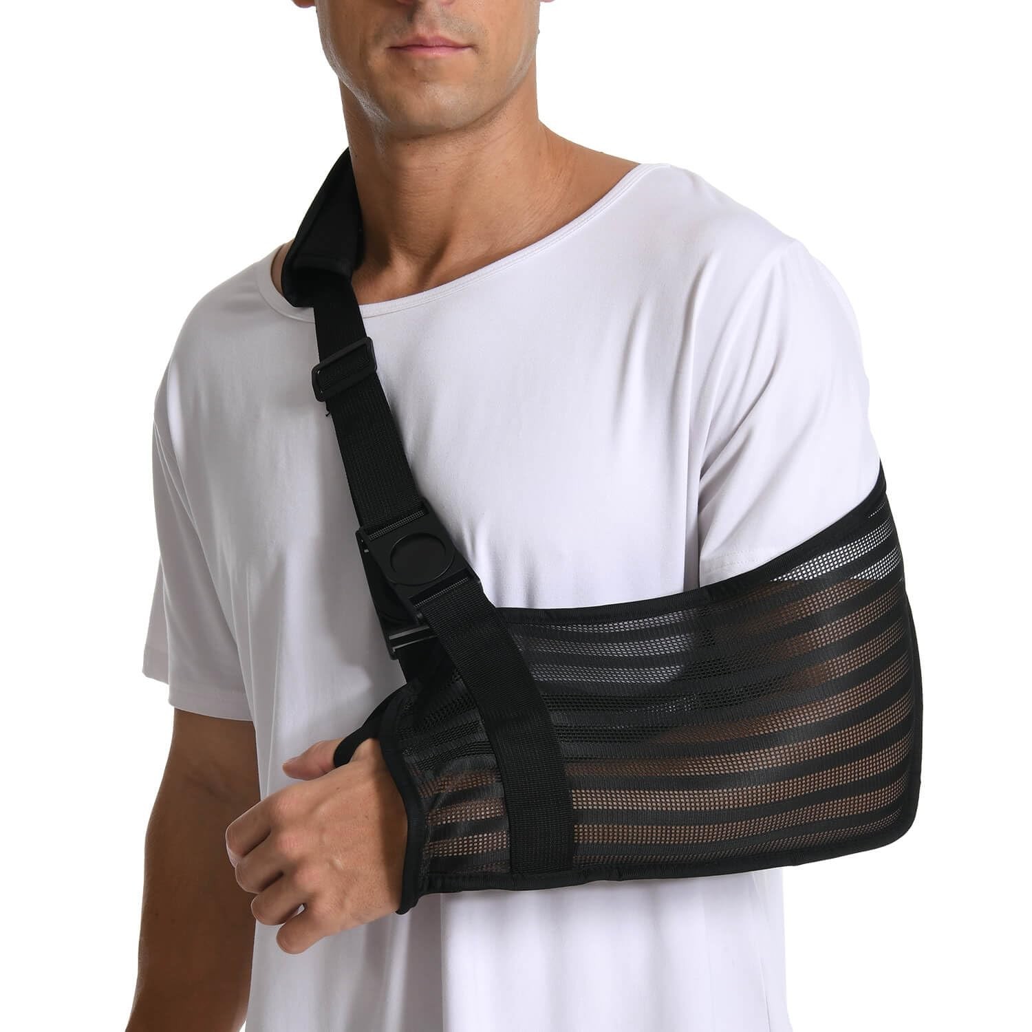 Fotgok Mesh Arm Sling for Showering Breathable Shoulder Brace for Shoulder Elbow