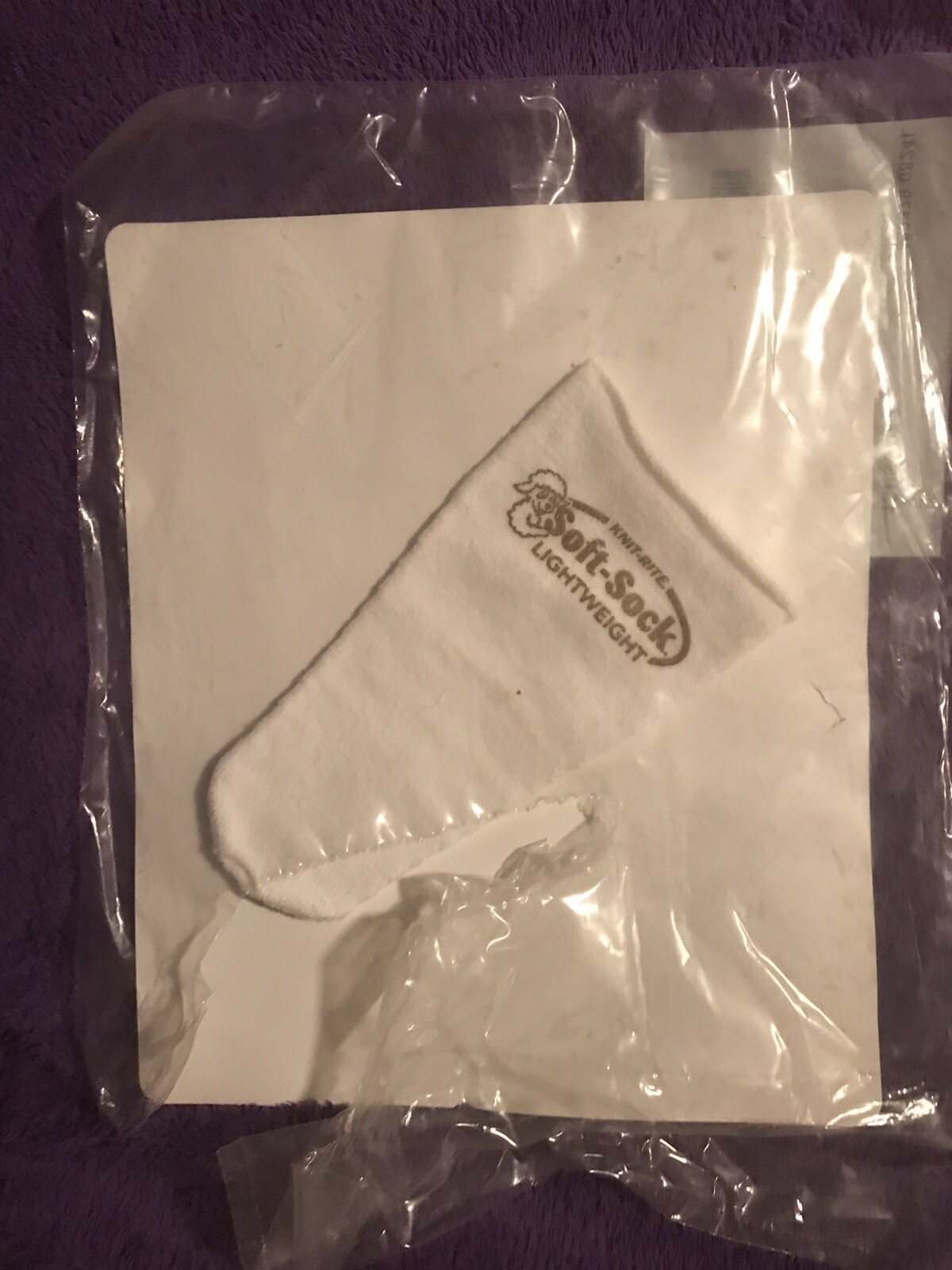 5- NEW Knit-Rite Soft Sock Prosthetic Sock 3 Ply Hole 1SPSCSHXS Child Size XS.