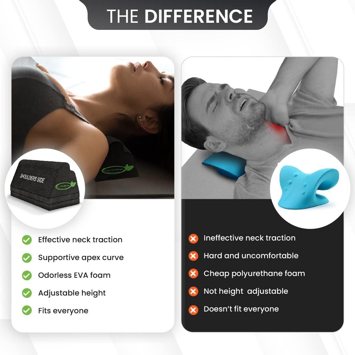 Adjustable Neck Stretcher Pillow – Lightweight Cervical Support for Posture