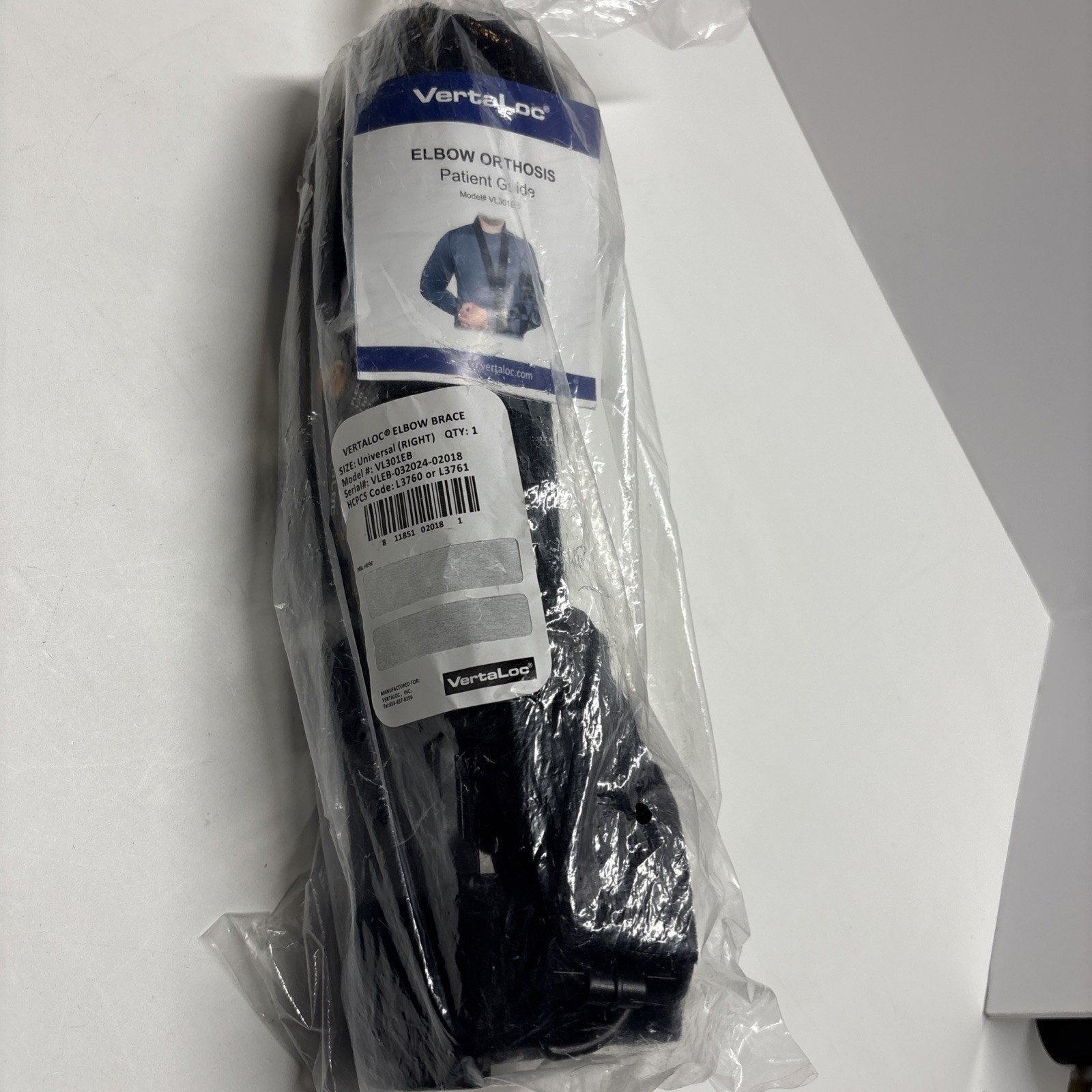 VertaLoc Elbow Brace Support VL301EB Universal Right Arm HCPCS: L3760 L3761 NEW