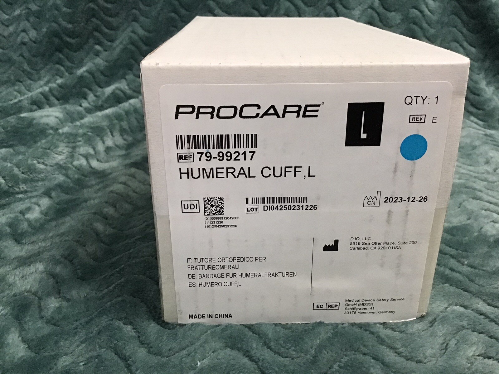 Procare Humeral Cuff Size L Blue 79-99217