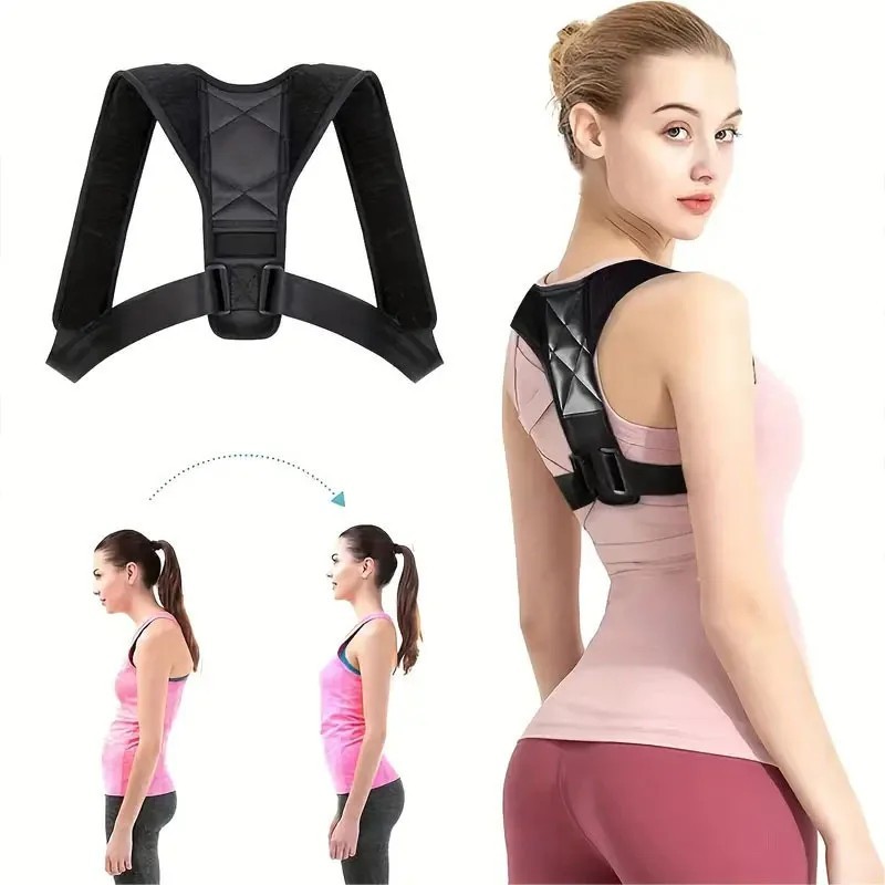 Unisex Posture Support Belt Back Shoulder Brace Sitting Body Corrector Strap
