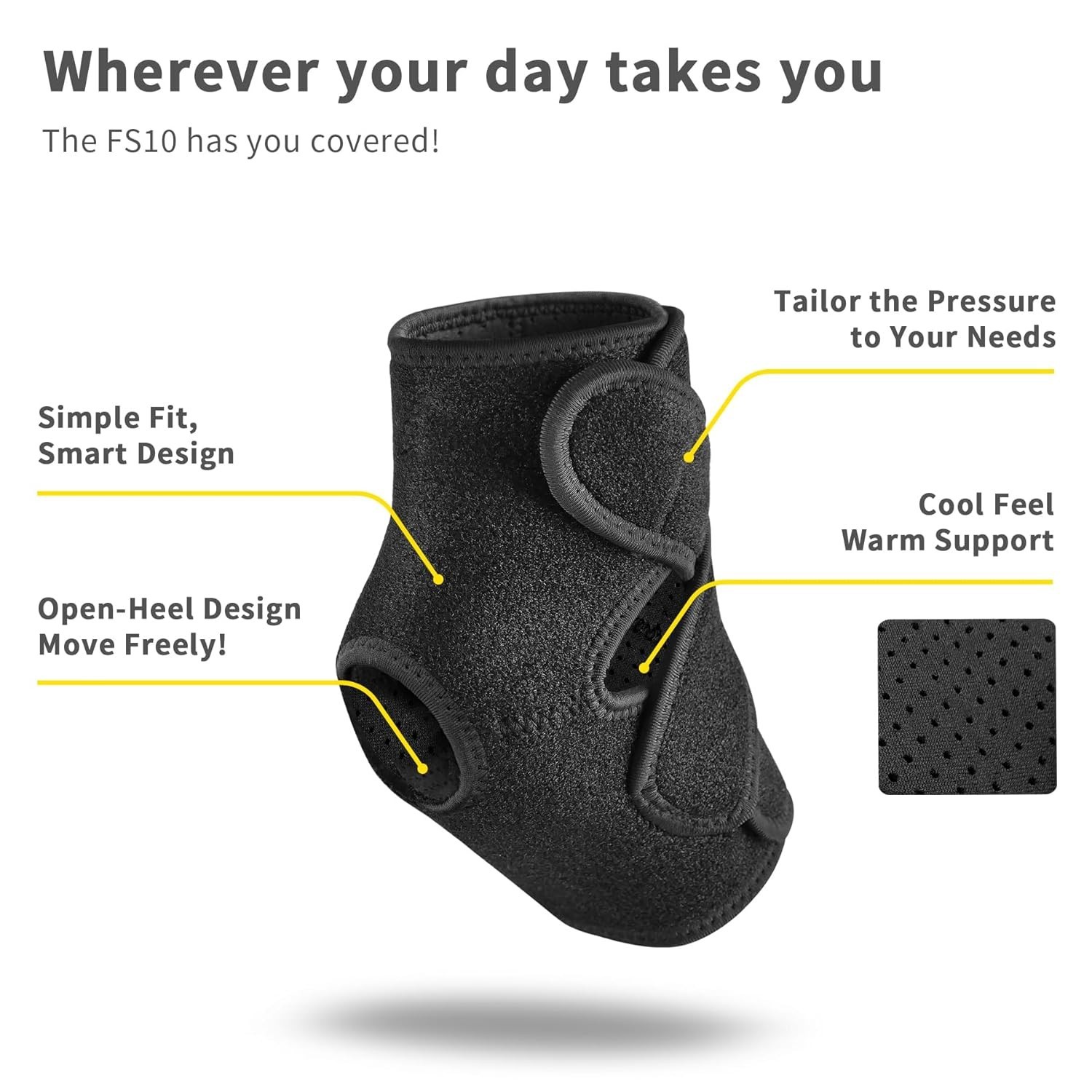 Lightweight Adjustable Ankle Support for Men & Women – Ideal for Sports Injuries