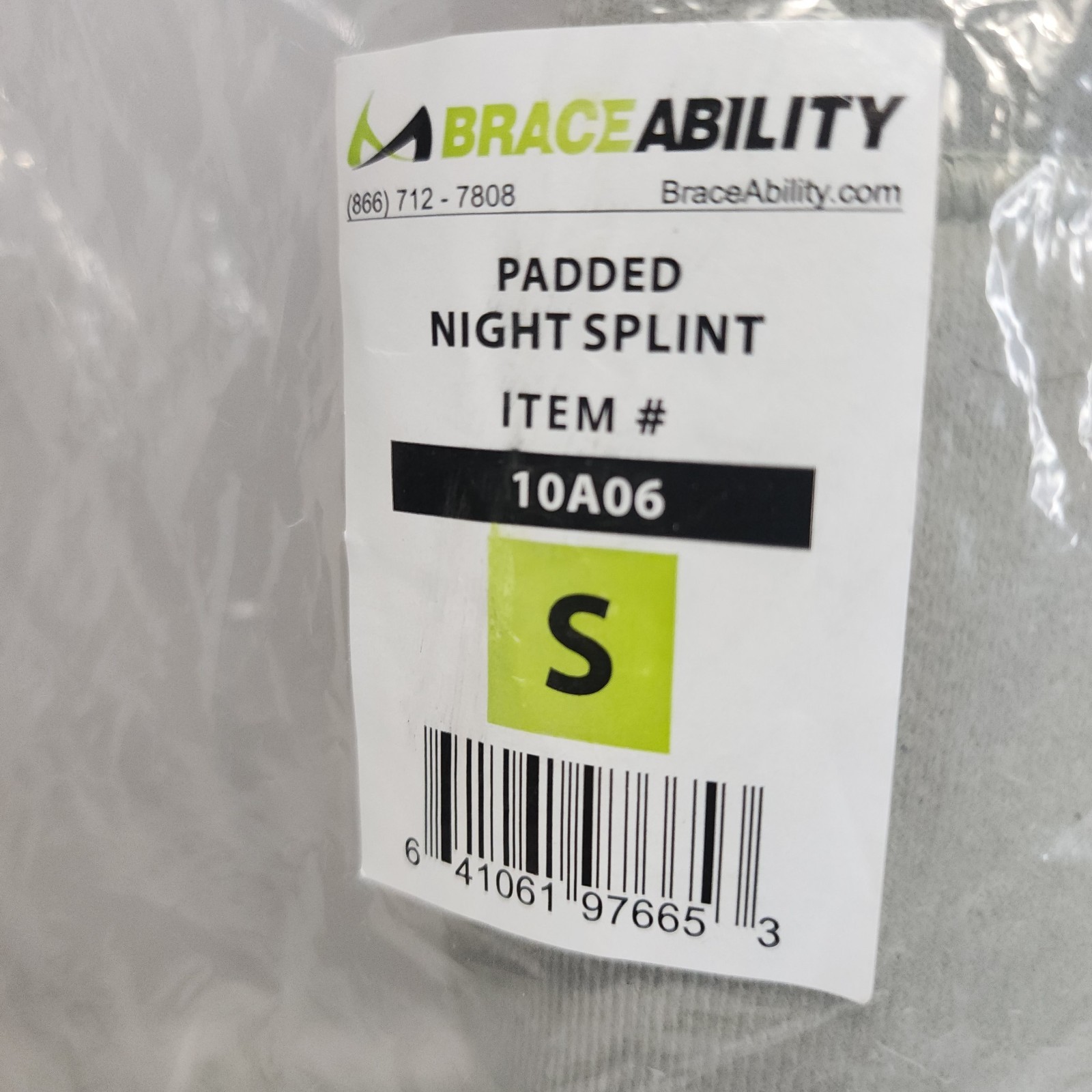 BraceAbility Padded Night Splint Plantar Fasciitis Boot 10A06 Small – WORN ONCE