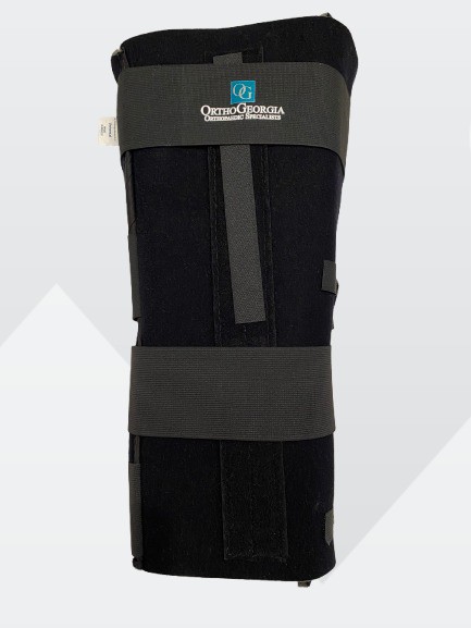 DJ Orthopedics Unisex Adult Universal Black 4-Strap 18″ Foam Knee Immobilizer