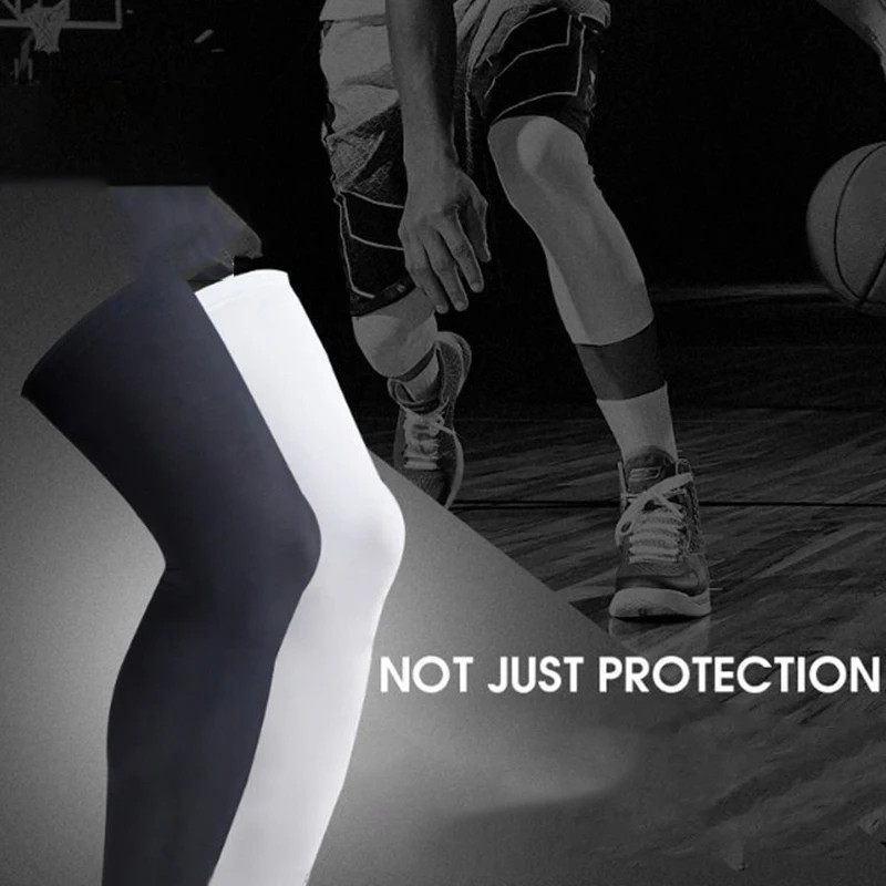 1Pc Full Leg Sleeves Long Compression Leg Sleeve Knee Sleeves Protect Leg