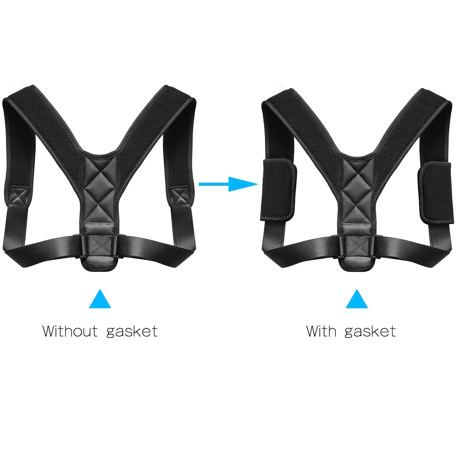 Posture Corrector Belt with Underarm Pads, Adjustable Clavicle Shoulder Back Bra