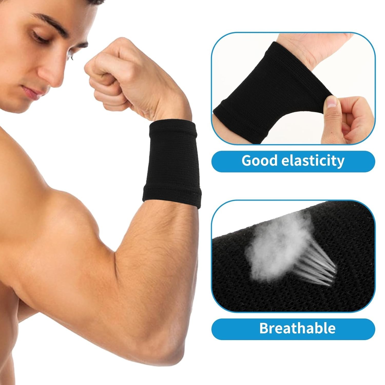 Stretchable Wrist Support Sleeves for Joint Pain Relief – One Size Fits All