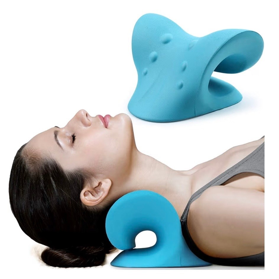 Neck Relaxer Cervical Traction Device Chiropractic Pillow Neck Posture Stretcher