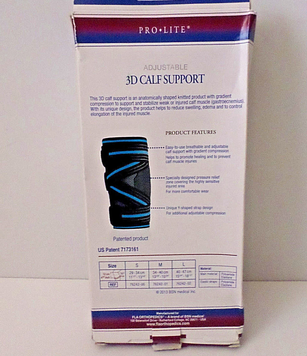 FLA Orthopedics ProLite 3D Calf Support 76242-00 Y-Shaped Size Small Black OPEN*