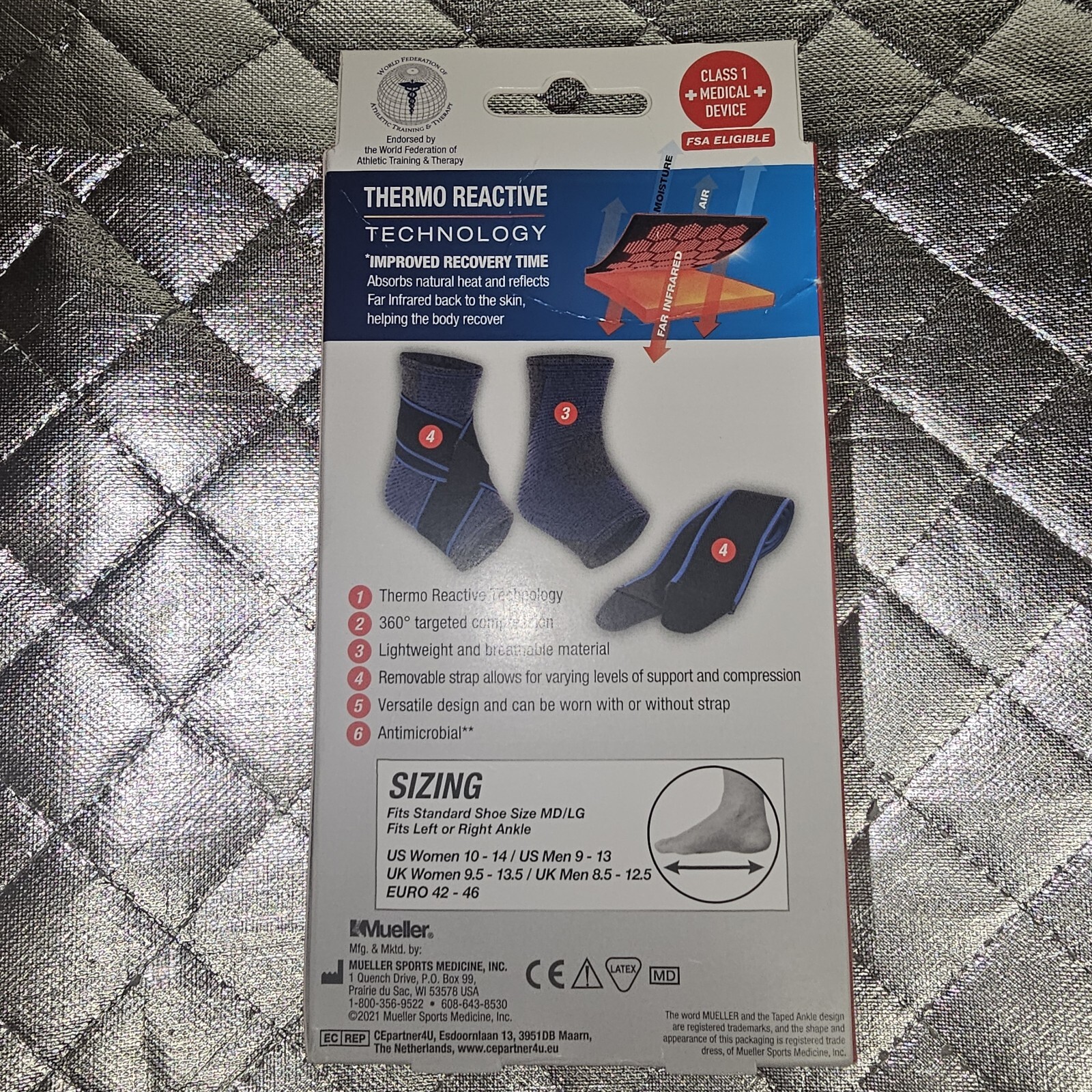 Mueller Sports Medicine Ankle Support w/Removable Strap MED/LG
