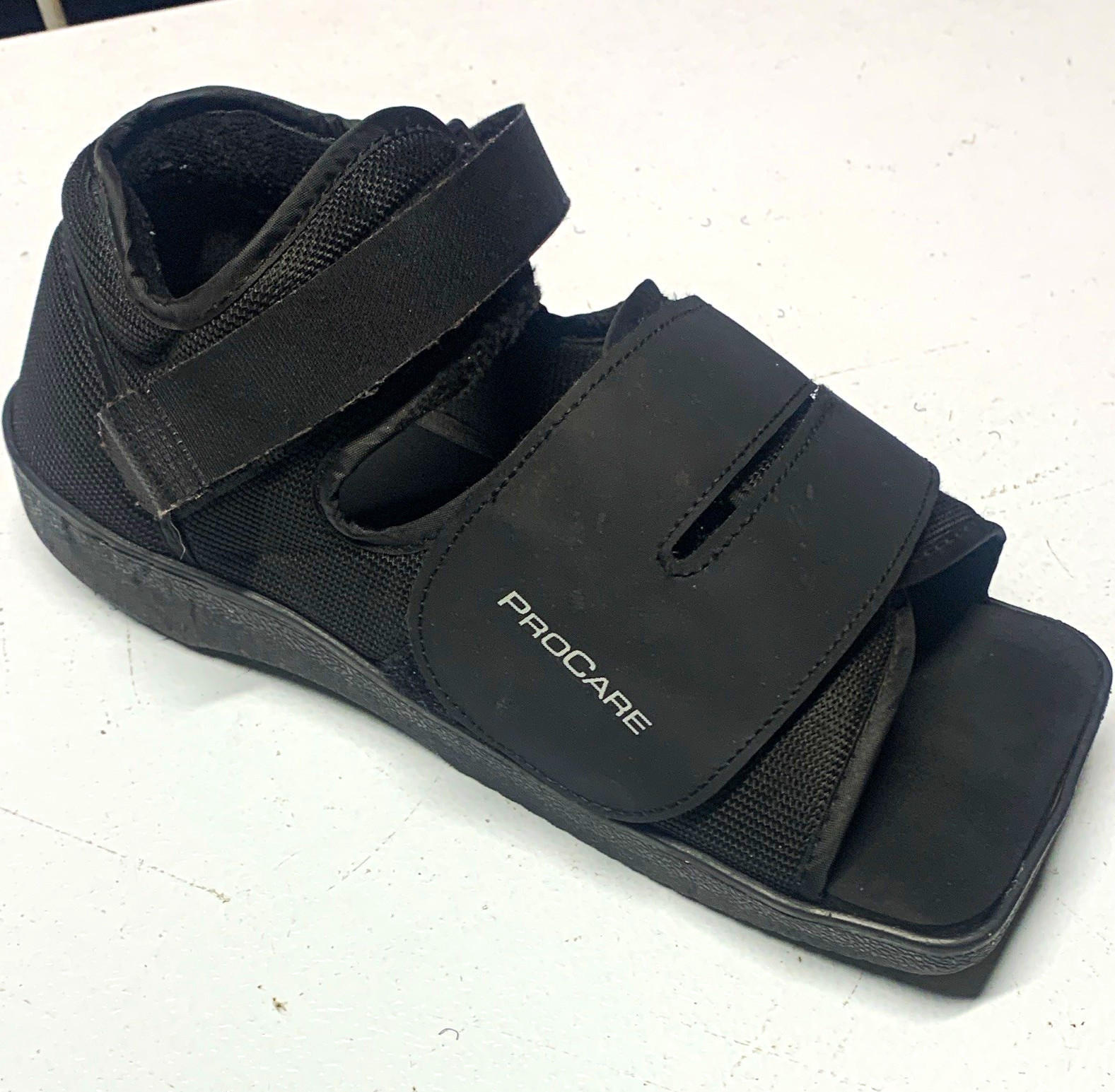 Procare Black Post-Op Shoe Walking Boot M Adjustable Open Toe CE