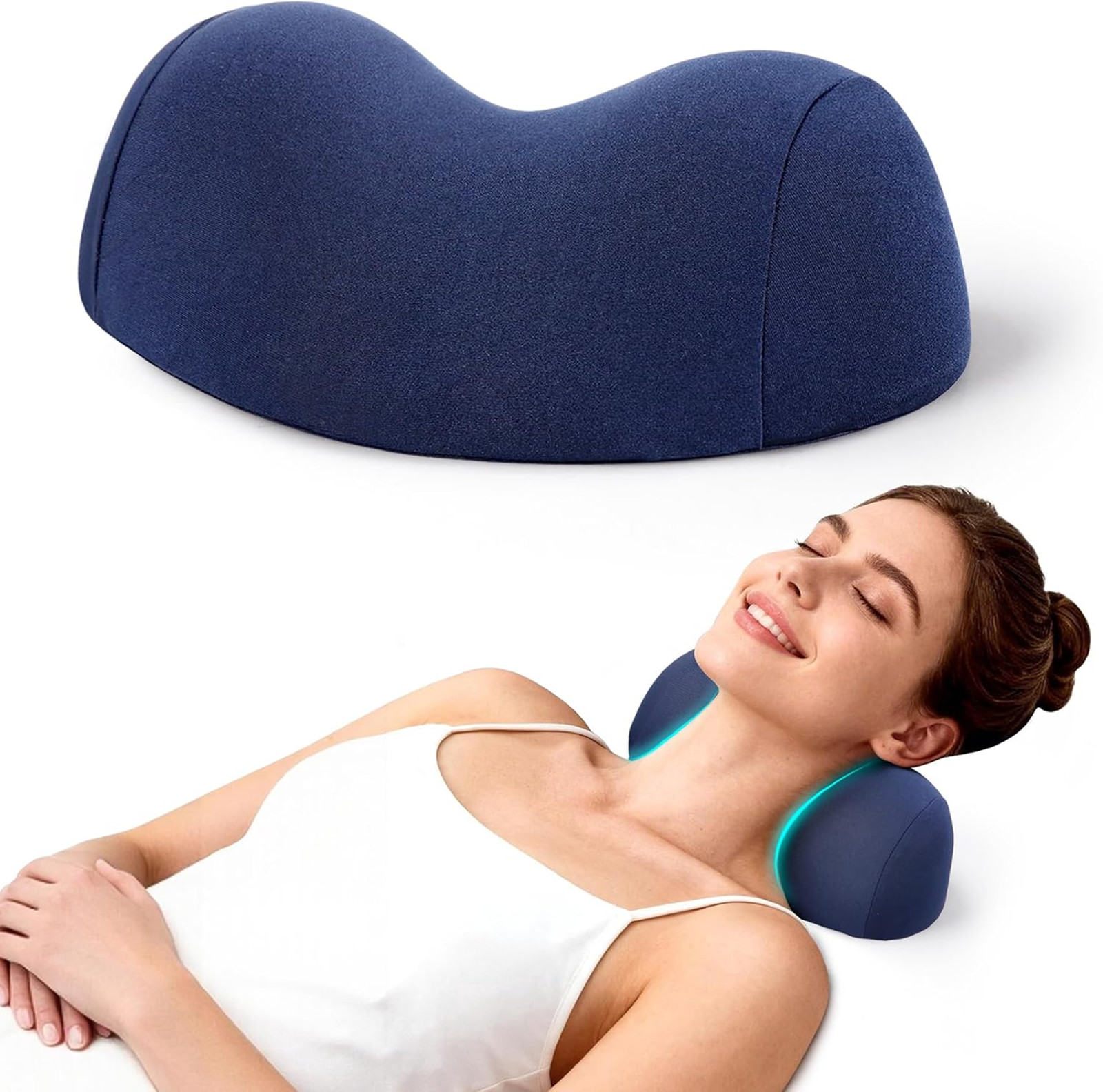 Small Cervical Traction Pillow, Neck Support Pillow, Memory Foam, Ergonomic