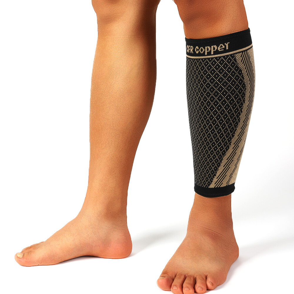 Copper Leg Compression Sleeve Calf Support Socks Brace Pain Relief Men Women Gym