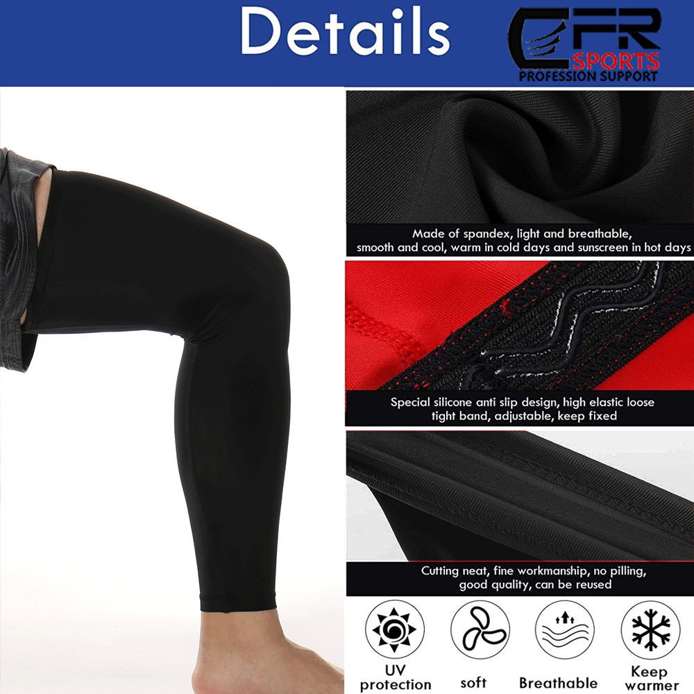 Copper Infused Leg Brace Knee High Compression Sleeve Socks Support Pain Relief