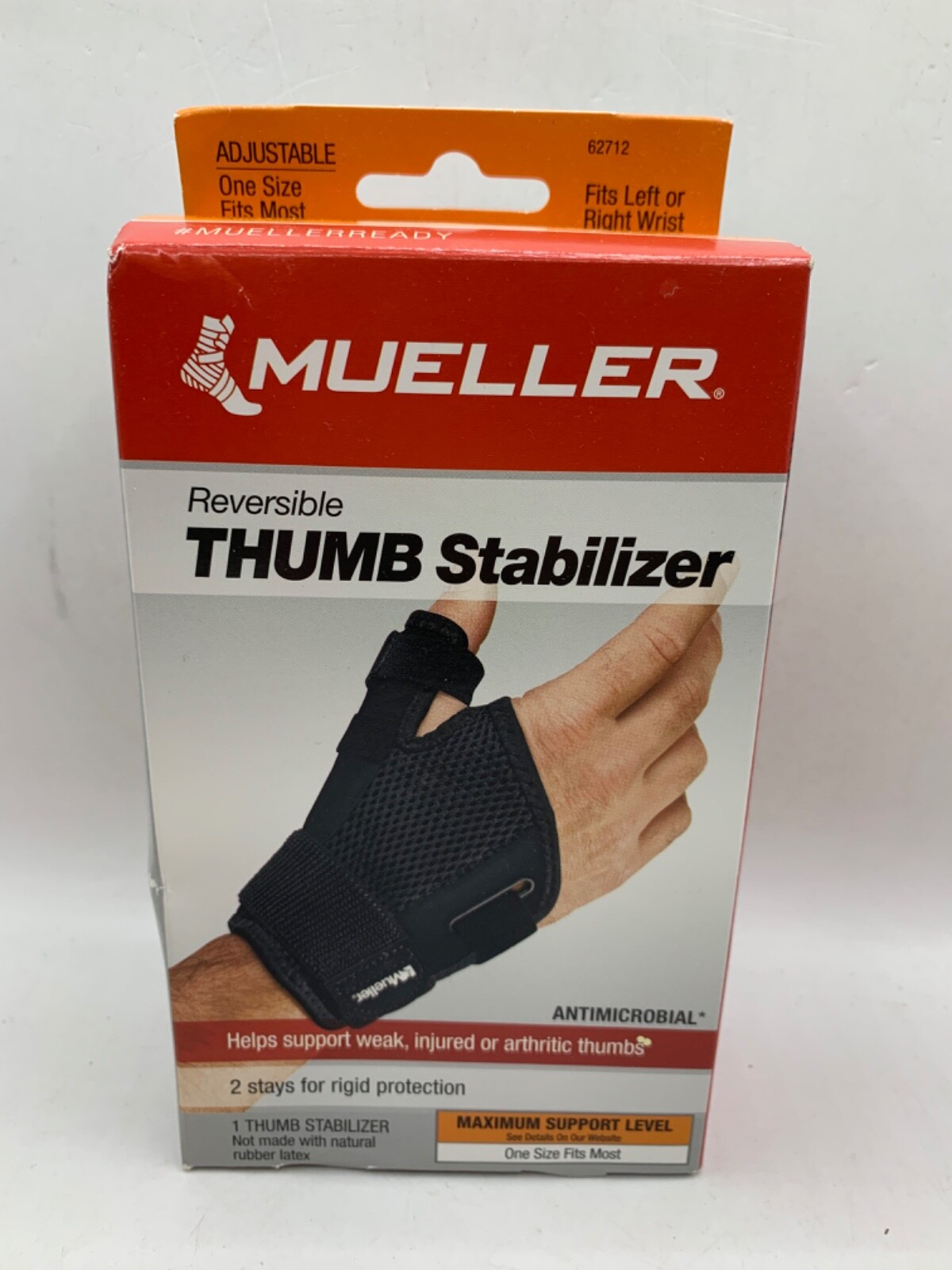 Thumb Stabilizer Reversible Mueller Antimicrobial Rigid One Size