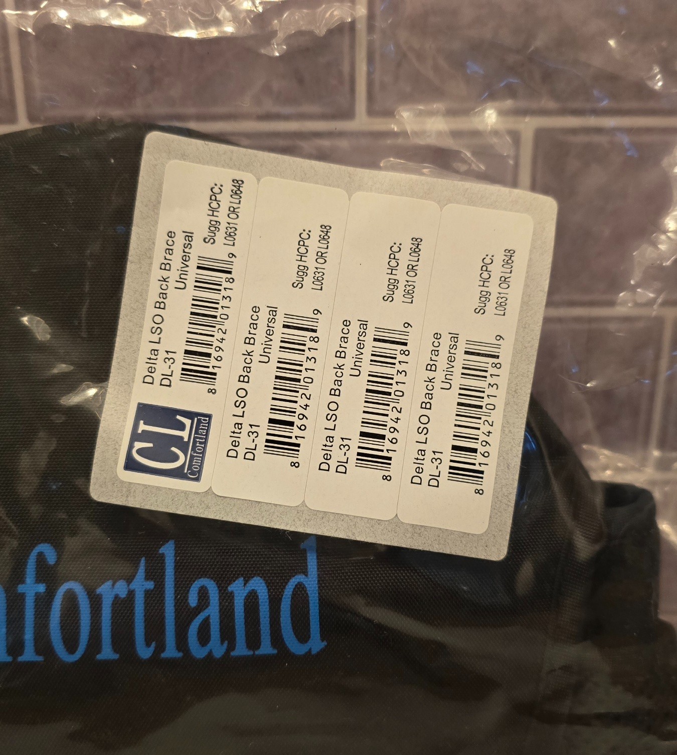 Delta LSO Back Brace DL-31 *Brand New*