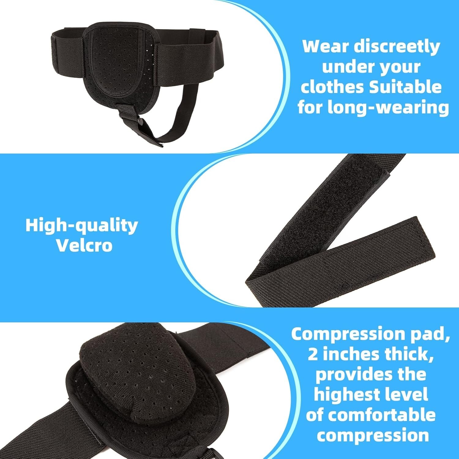 Hernia Belt for Men, Left or Right Inguinal Hernia Support Belt Pain Relief With