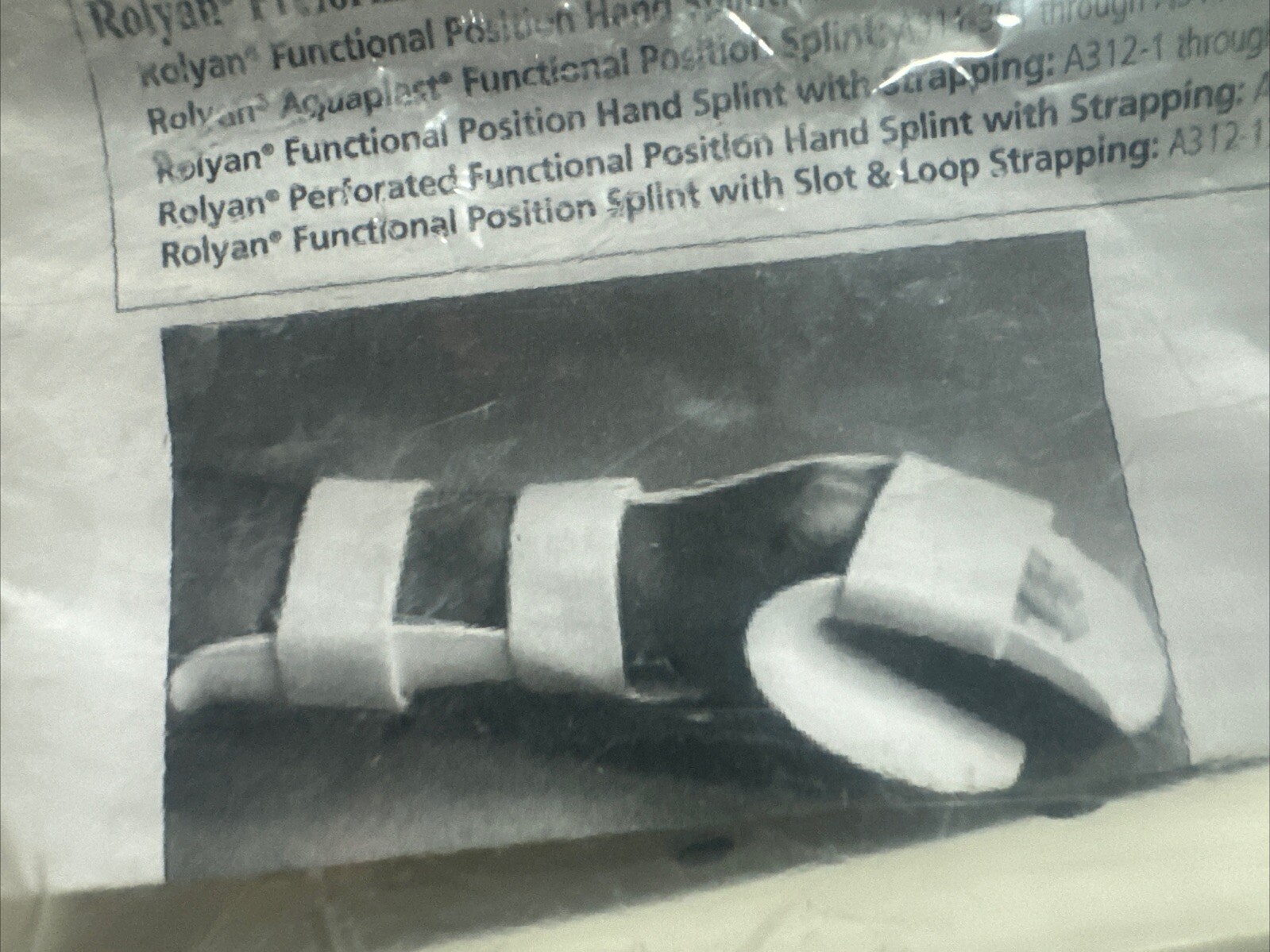 Rolyan Splinting Material Sheet, Functional-Position Hand Splint, Left , Large