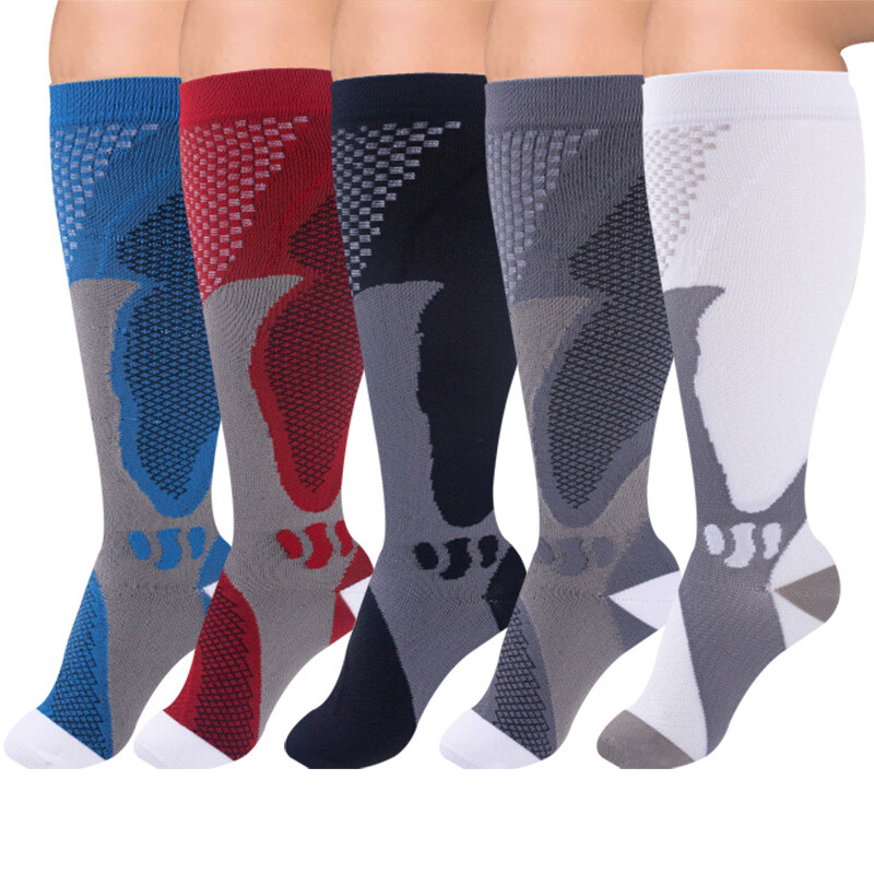 3/4/5 Pairs Plus Size Compression Socks Extra Wide Calf Knee High Support Socks