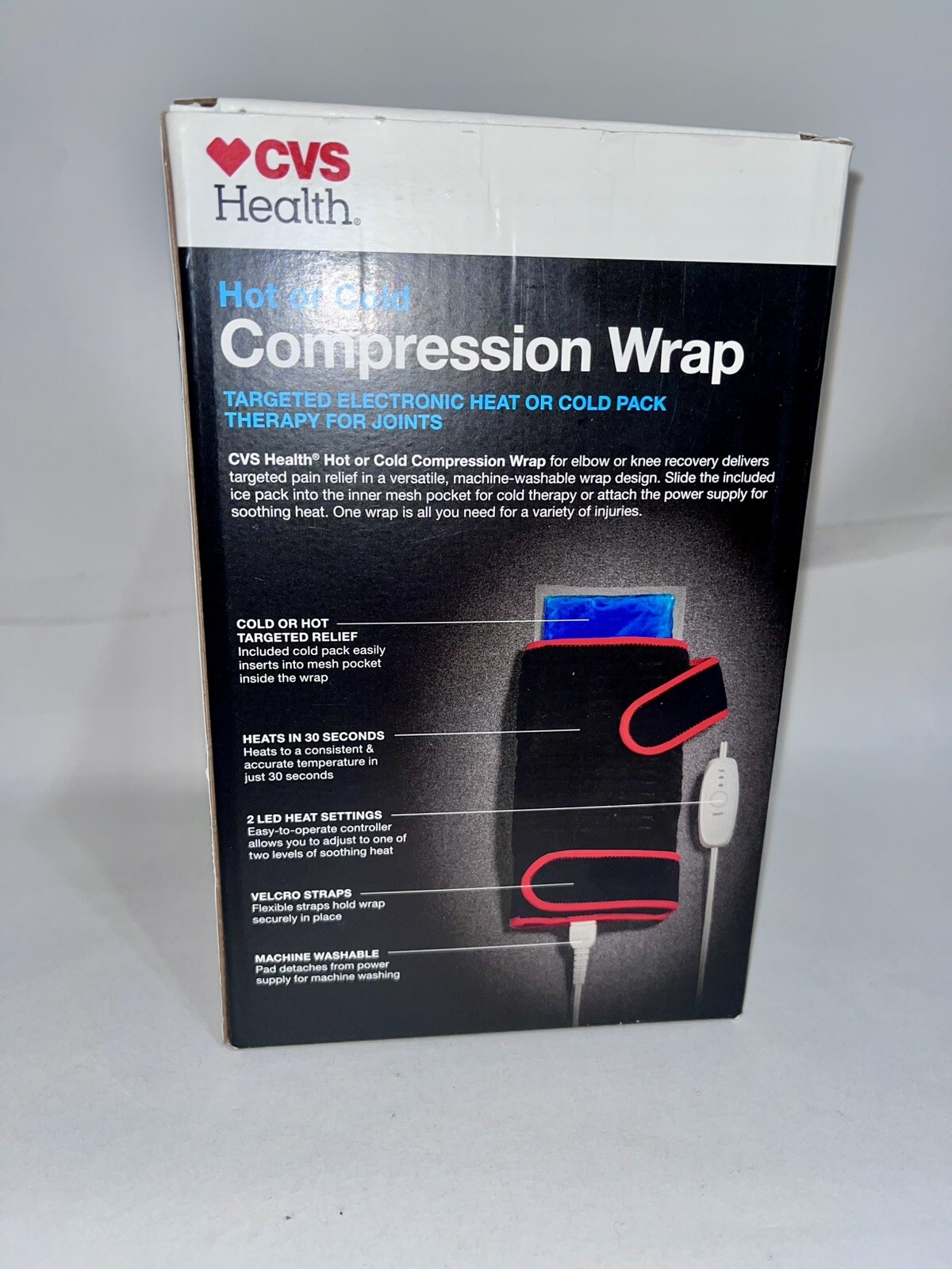 CVS Health Hot or Cold Compression Wrap w Targeted Electronic Heat or Cold Pack