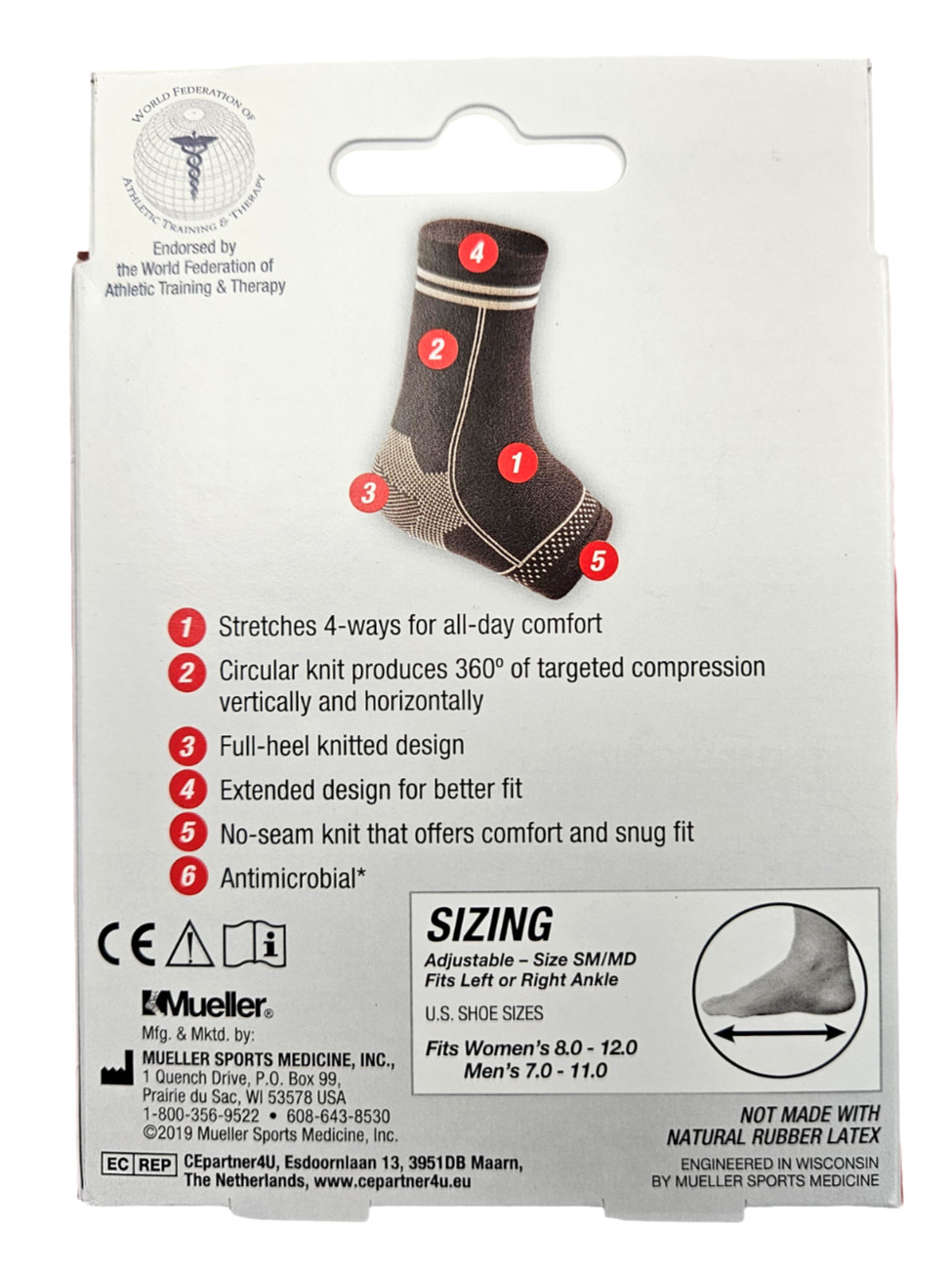 Mueller ANKLE Support MODERATE Support SMALL / MEDIUM 6527