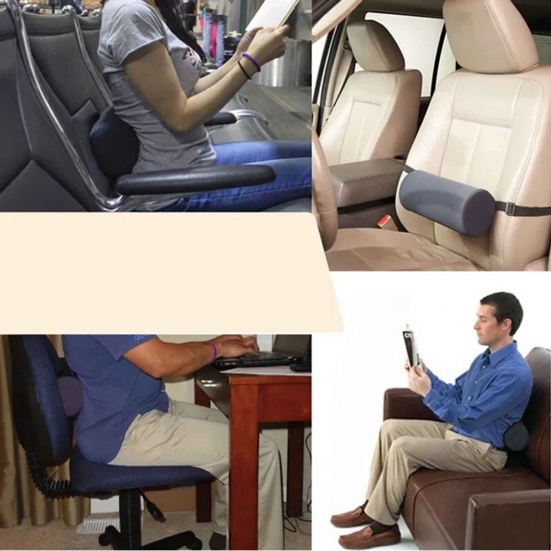 Car Lumbar Back Support Pillow Lower Office Chair Seat Cushion Foam Pain Relief