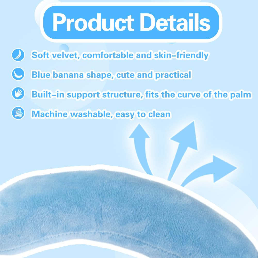 4 Pcs Palm Protector Hand Contracture Cushion with Finger Wands | Support Preven