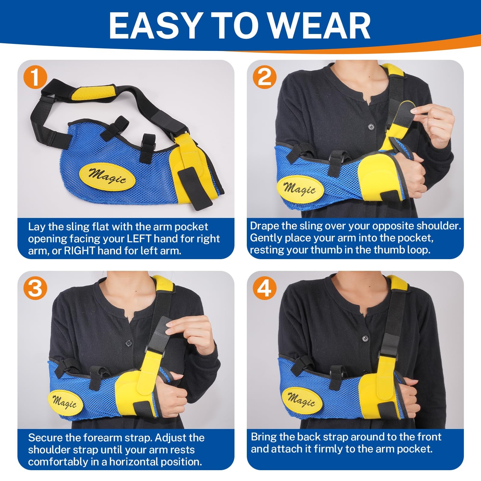 Arm Sling Shoulder Injury Brace for Kids, Adjustable Kids Arm Sling Shoulder …