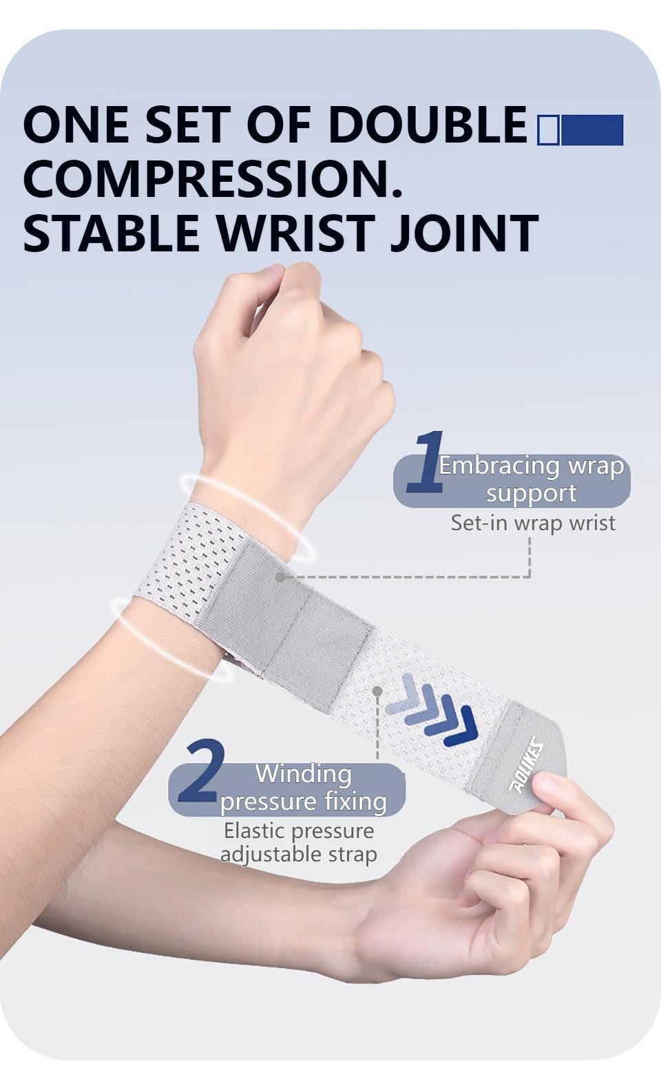 Aolikes Wrist Band Support Sleeve Gym Support Wrist Brace Wrap Breathable Elasti