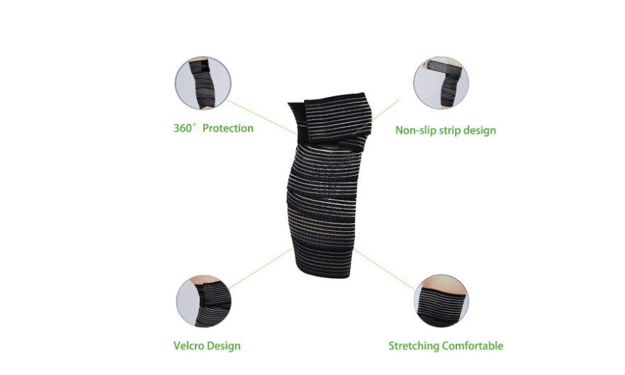 Extra Long Elastic Knee Wrap Compression Bandage Brace Support for Legs, Plantar