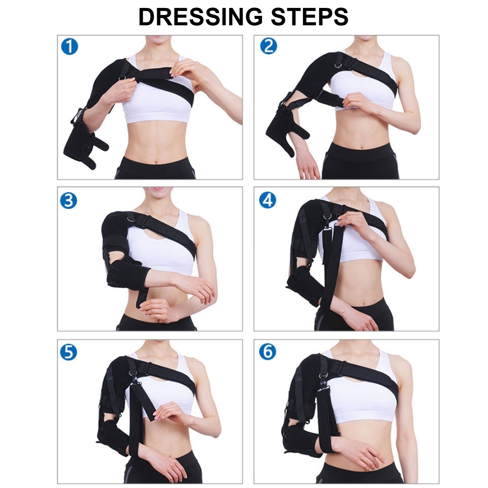 Shoulder Brace Support Arm Sling Adjustable Rotator Cuff Fixing Shoulder