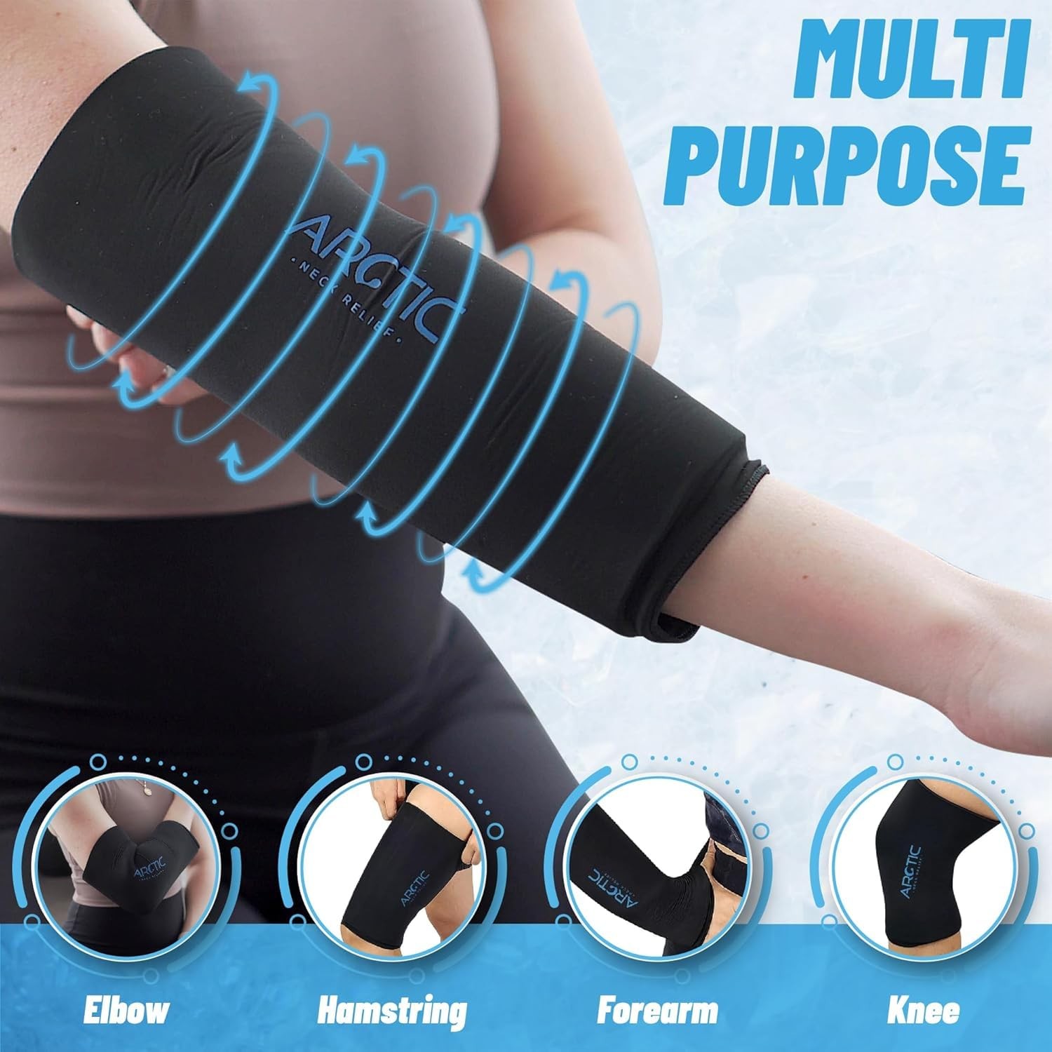 2 Pack | Premium Elbow Ice Pack Wrap & Knee Ice Pack Wrap – Ice Sleeves, Reus…