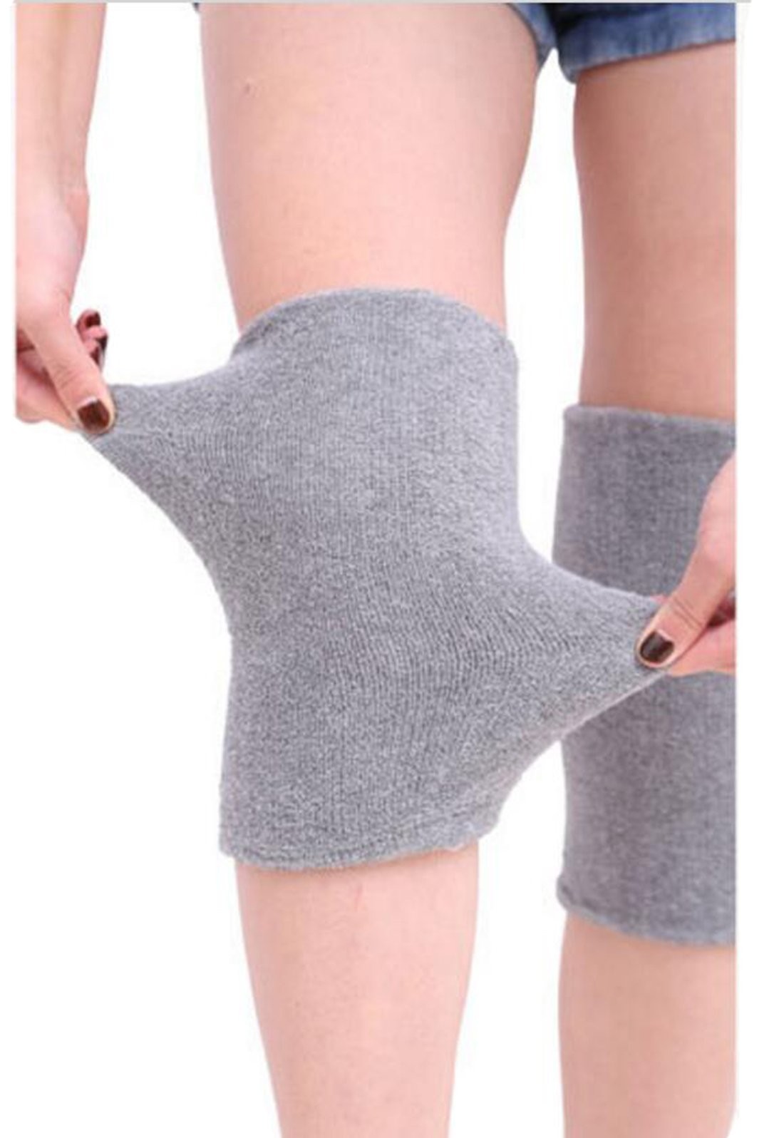 1 Pair Elastic Knee Pads for Dance Protection, Winter Warm Thermal Leg Sleeves