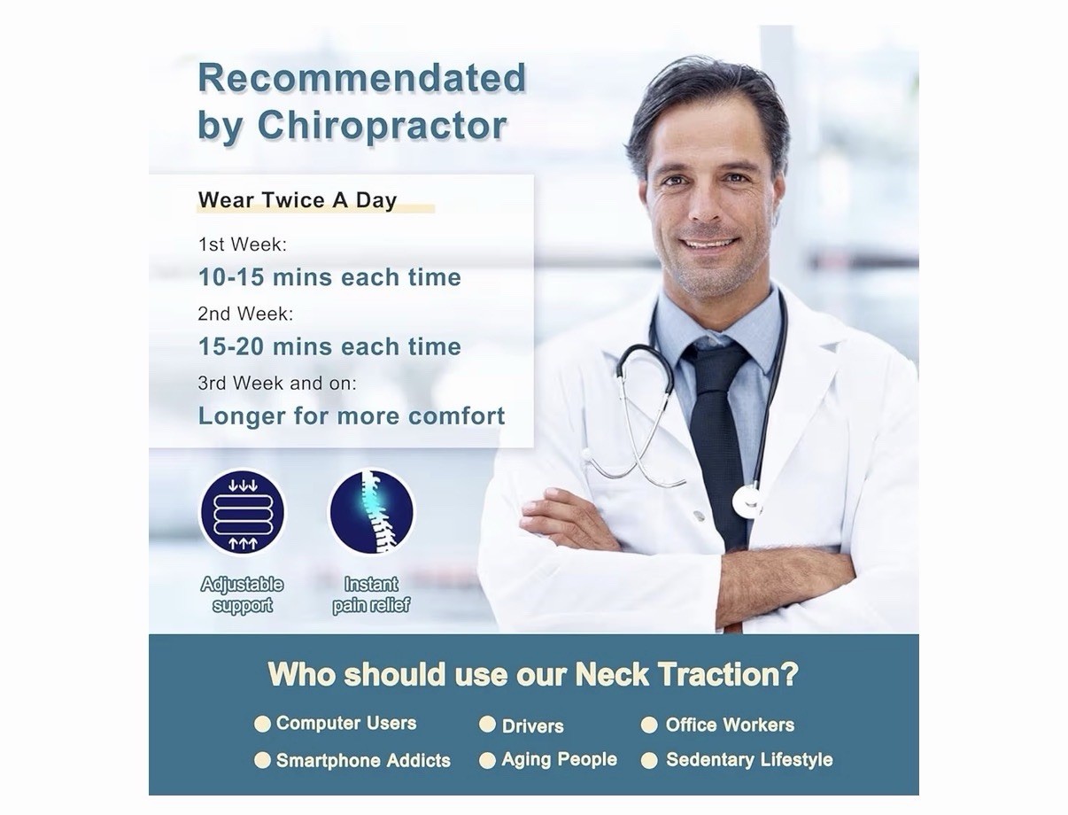 Neck Stretcher, Cervical Traction Device, for Neck Pain Relief, Decompression
