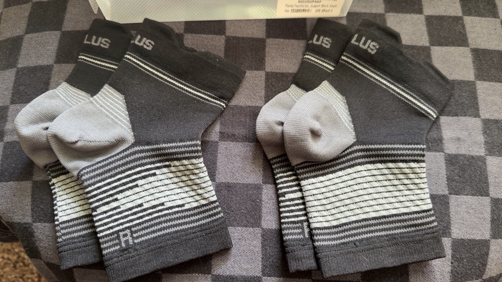 Plantar Fasciitis Socks 2 Pair Compression Achilles Arch Support Women Size 5/6