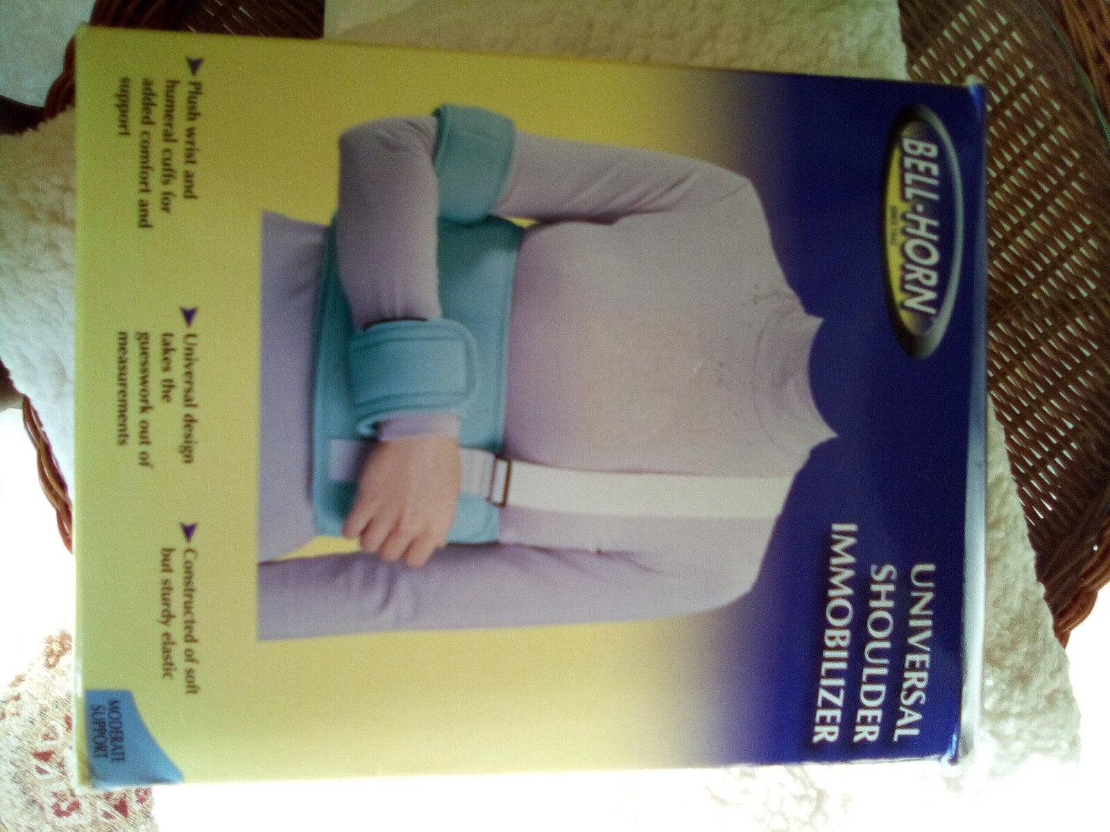 Bell Horn universal shoulder immobilizer. Moderate Support.  Up to 52” chest.