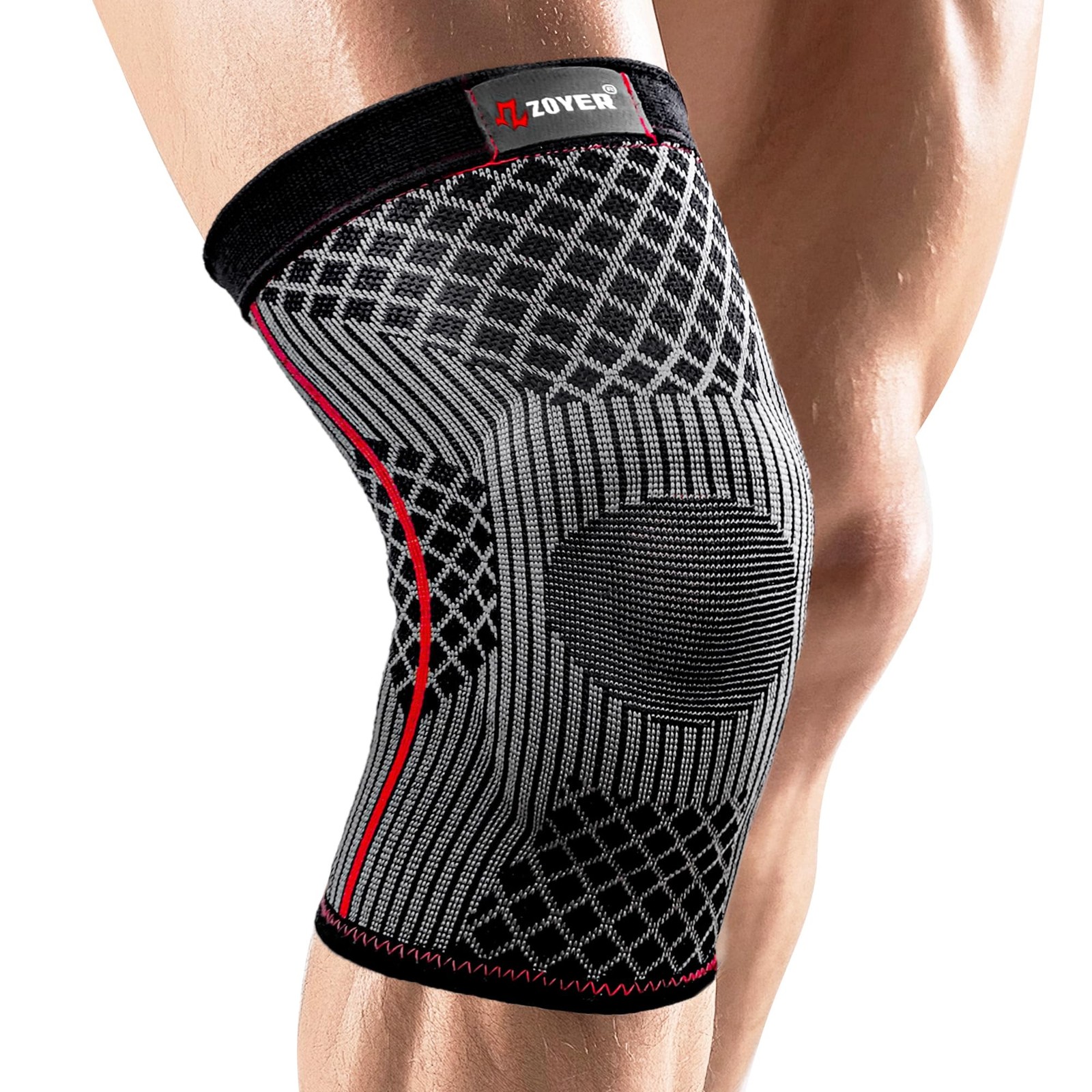 Knee Brace for & Men, 3D-Knitted Knee Compression Sleeve with Enhanced Patell…